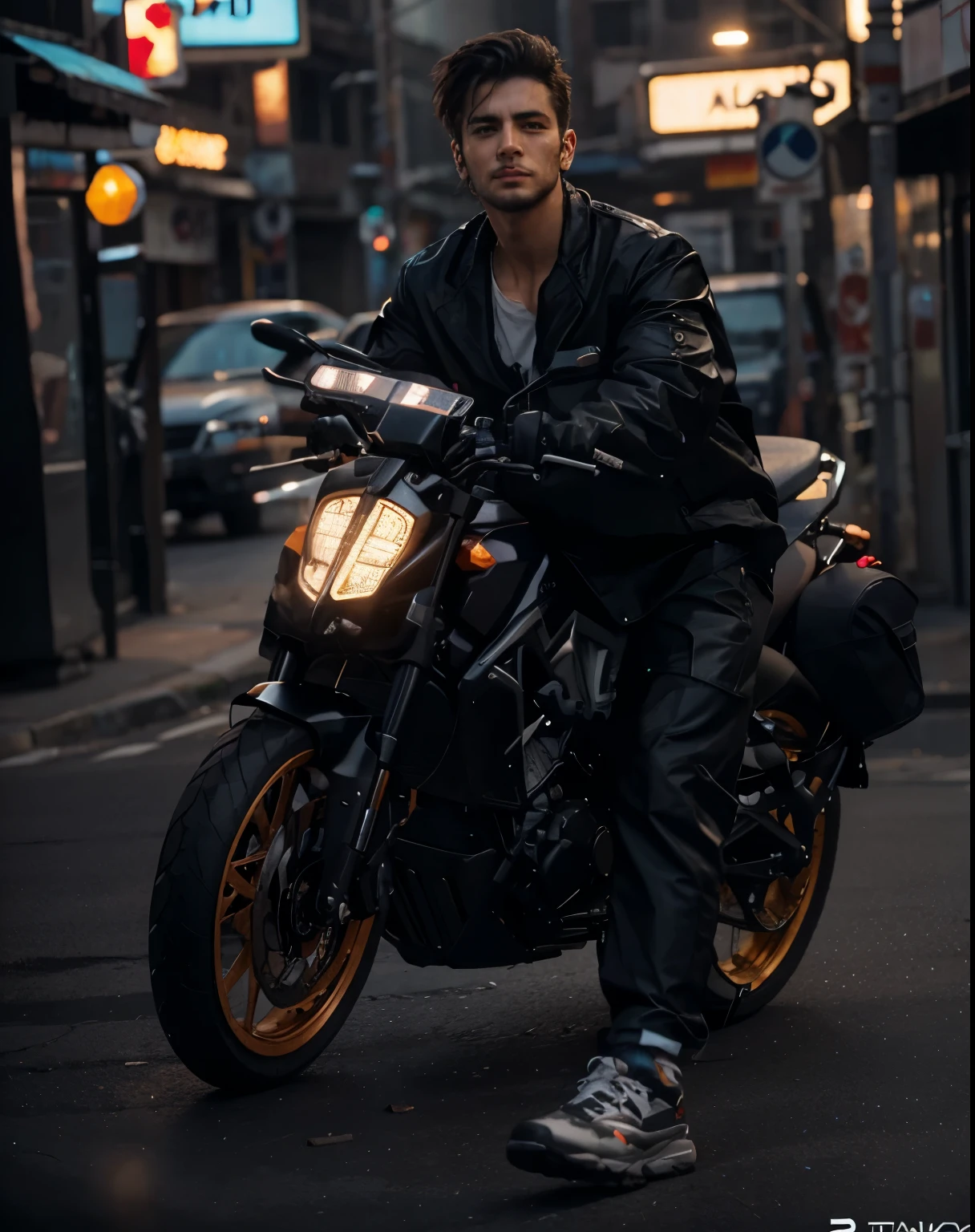 Change background cyberpunk handsome boy,realic face 8k,ultra realistic