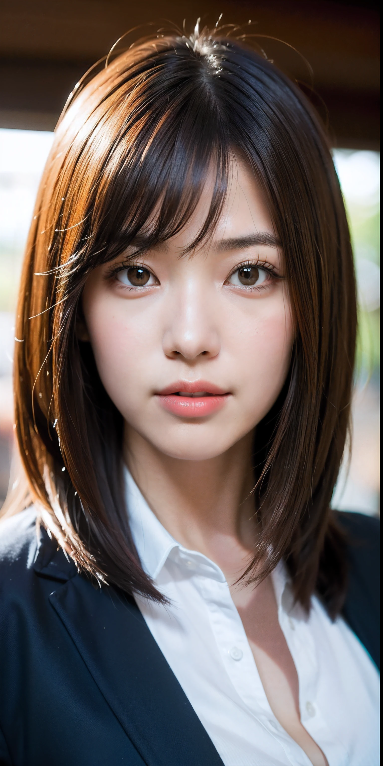 极多suckers，suckers，school culture，Image gallery，A girl who dresses extremely conservatively，She is the most beautiful girl here，Upper body close-up，The picture is extremely realistic，（Very detailed），Add details，再Add details，（Very realistic skin textures），Increases skin texture，The sun shines，，Screen stereoscopic，hair enhancement。suckers，More realistic，More ray tracing，Very detailed three-dimensional lighting，Contour enhancement，clarity enhancement。