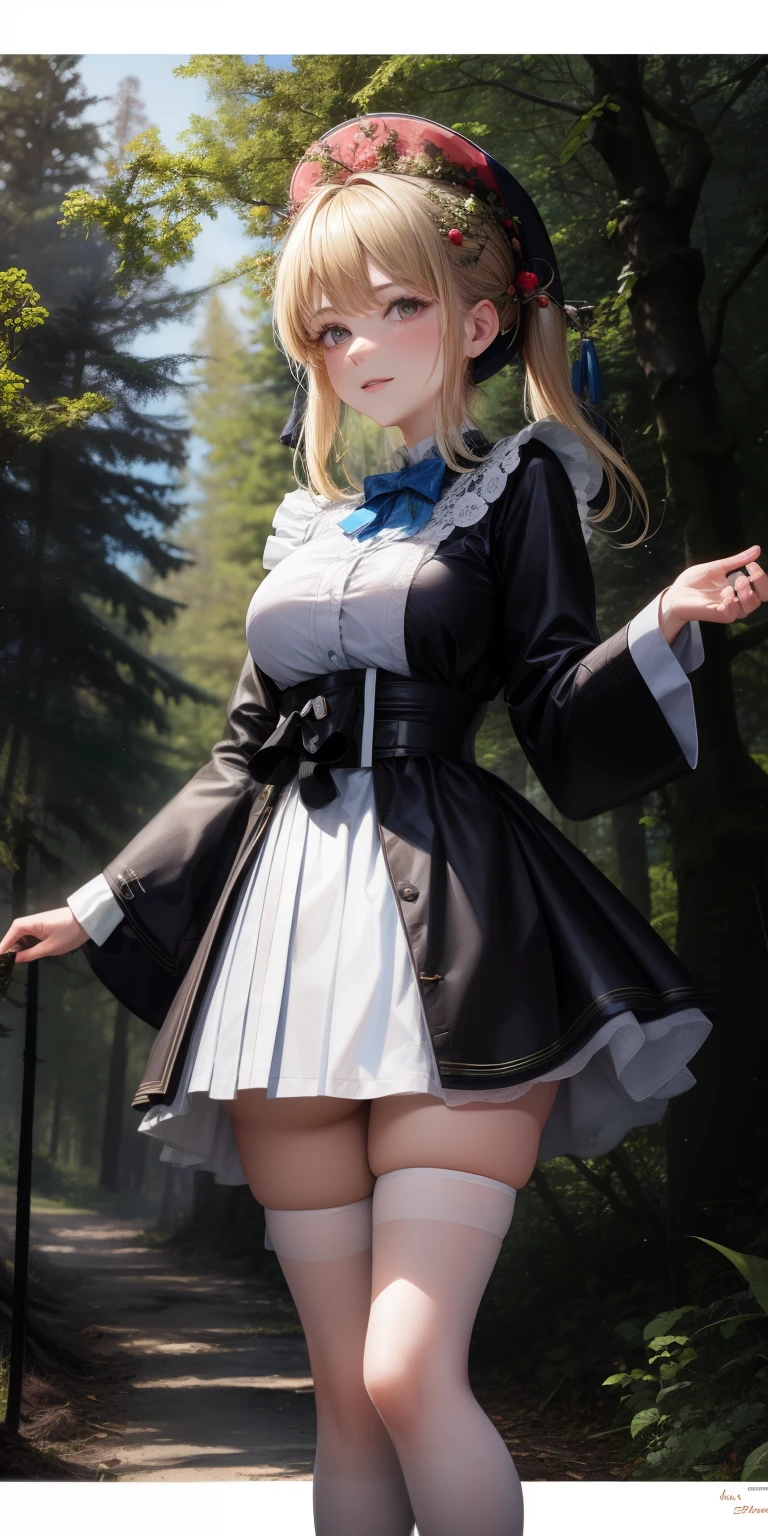 frau im wald hat einen tanga an