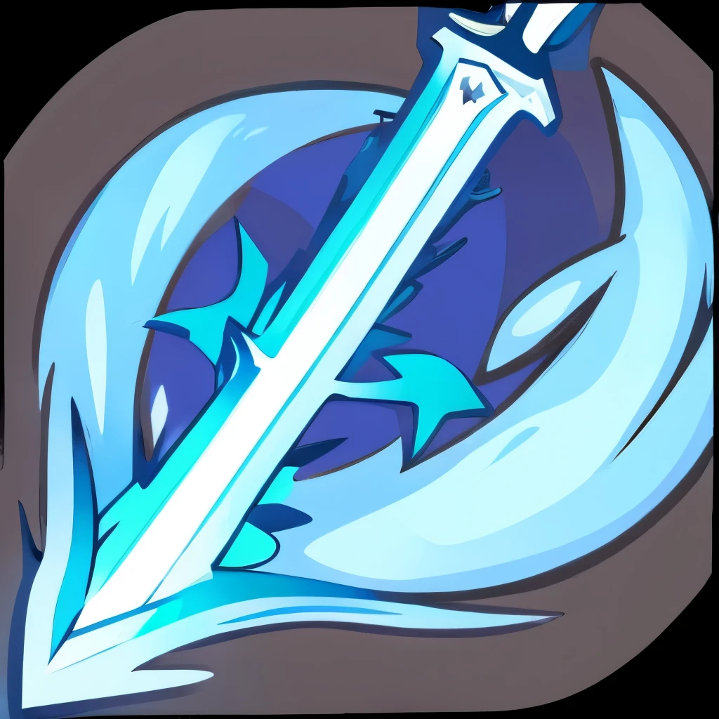 Create an icon for “Blade Flurry” skill: A stylish and dynamic icon that represents the swift and powerful sword strikes