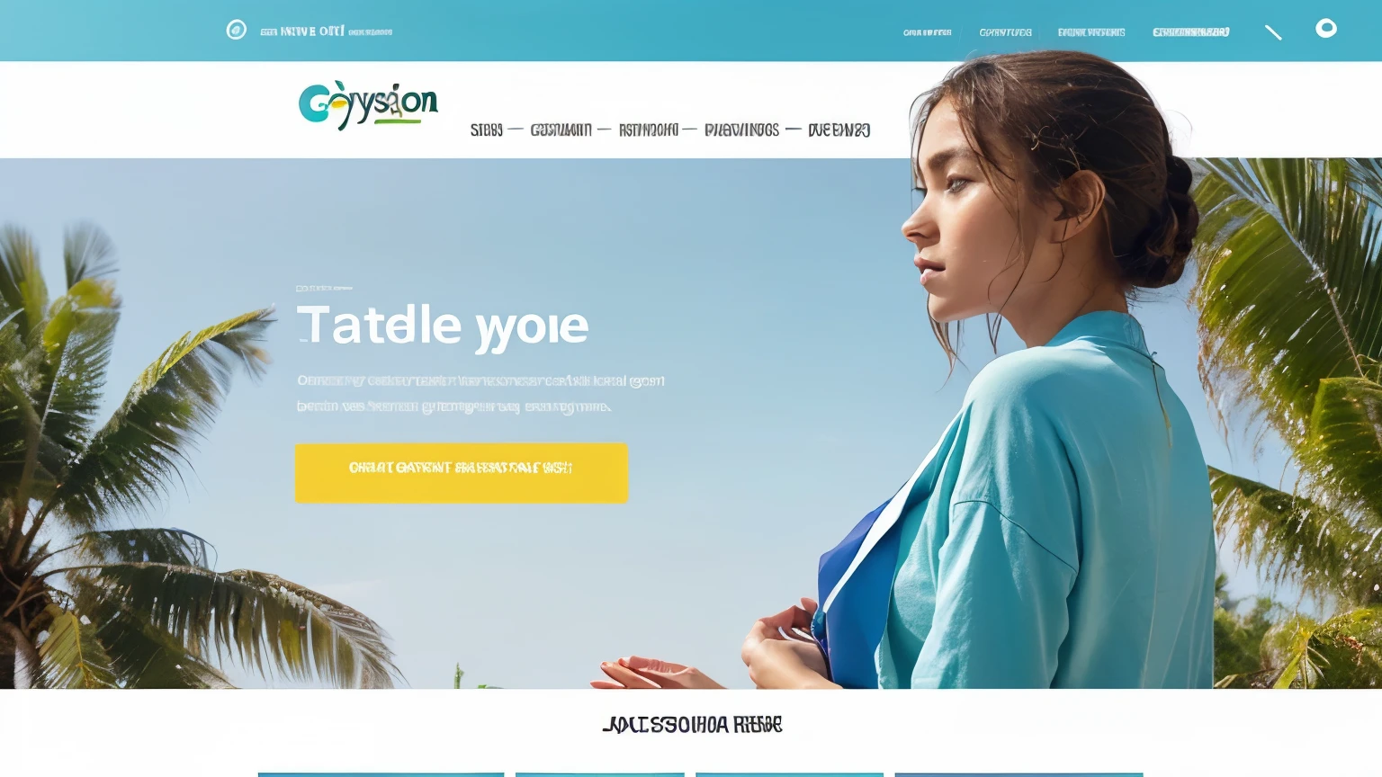 Design a modern and vibrant website for a fictitious eco-friendly clothing brand called "CyanSun". Incorporate a color scheme primarily consisting of cyan and yellow to reflect the brand's commitment to sustainability and sunny optimism. Utilize sleek, minimalist design elements to convey a sense of freshness and eco-consciousness. Integrate eco-friendly icons such as leaves, recycling symbols, and sun motifs throughout the website to reinforce the brand's values. Ensure seamless navigation and user experience, prioritizing mobile responsiveness and accessibility.