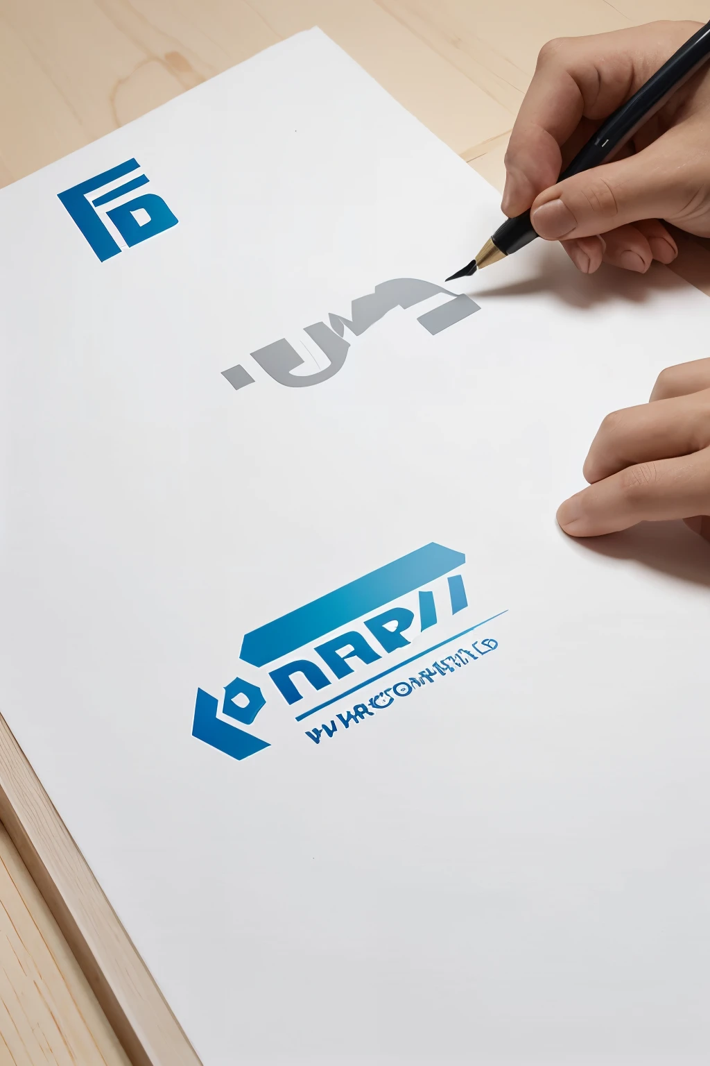crea un logo profesional para una marca de marketin y comercio con las letras FD