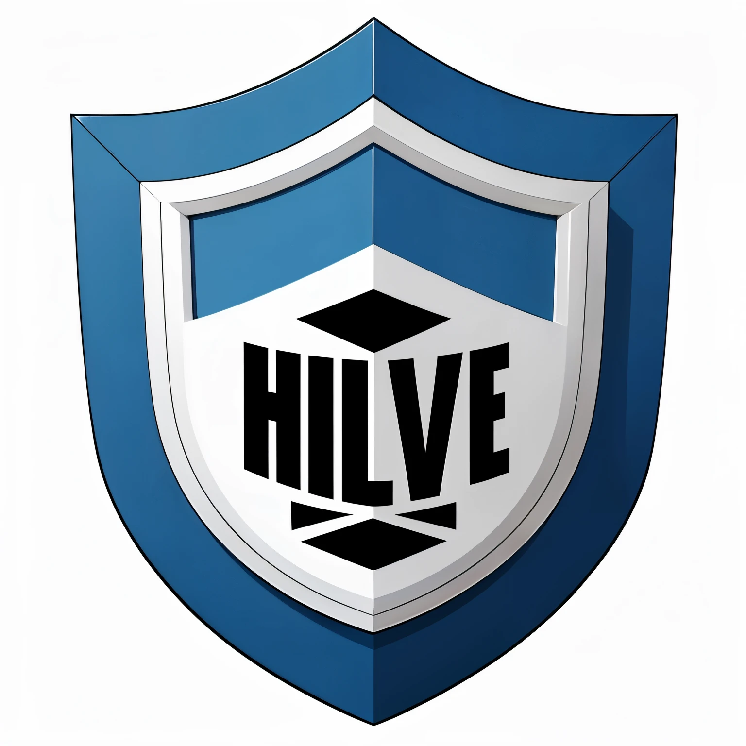 type design,shield structure,hollow font,sky blue border,Words in a shield-shaped border("XL"),Childish fonts,simply white background