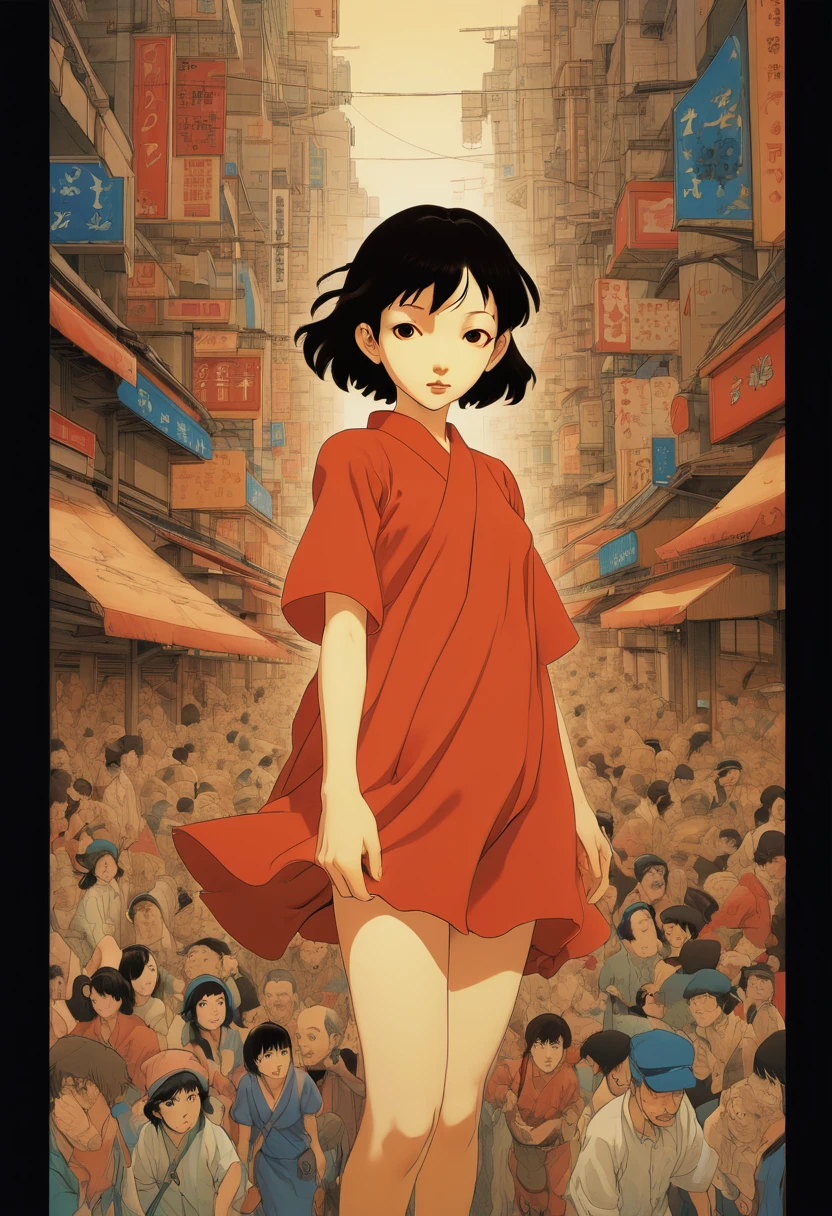 by Satoshi Kon, best quality, masterpiece, Ultra high detail, 8k