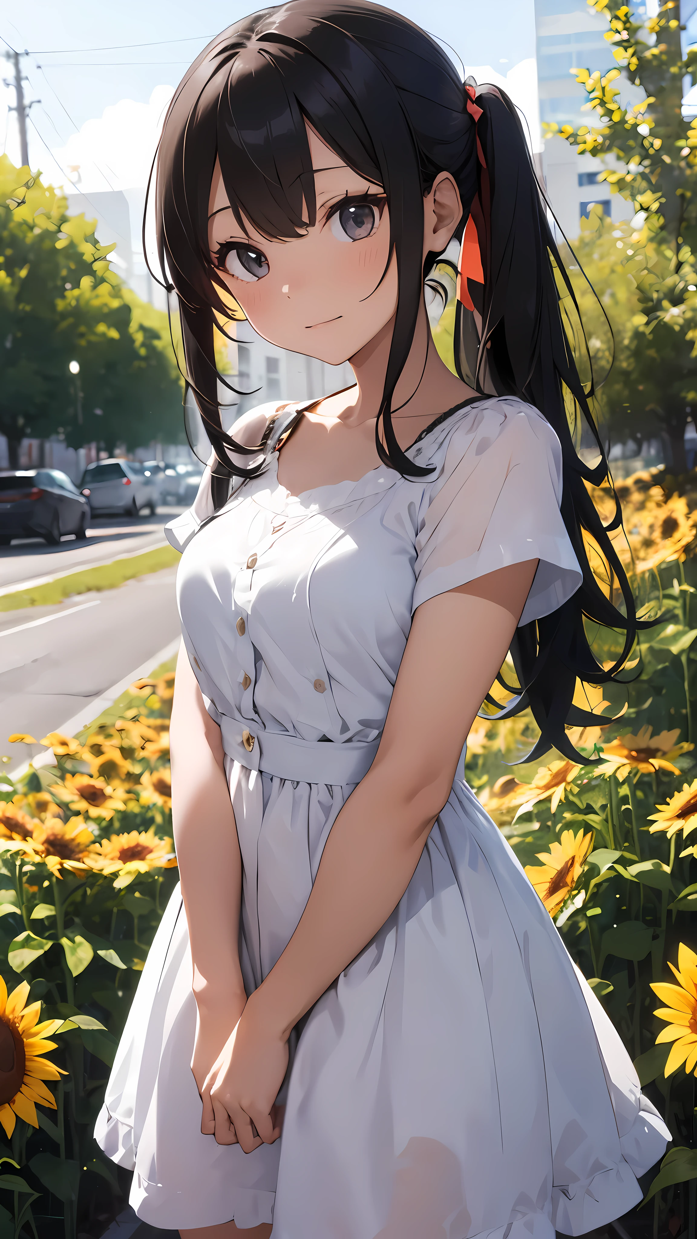 👧,👗,☀️,🌻