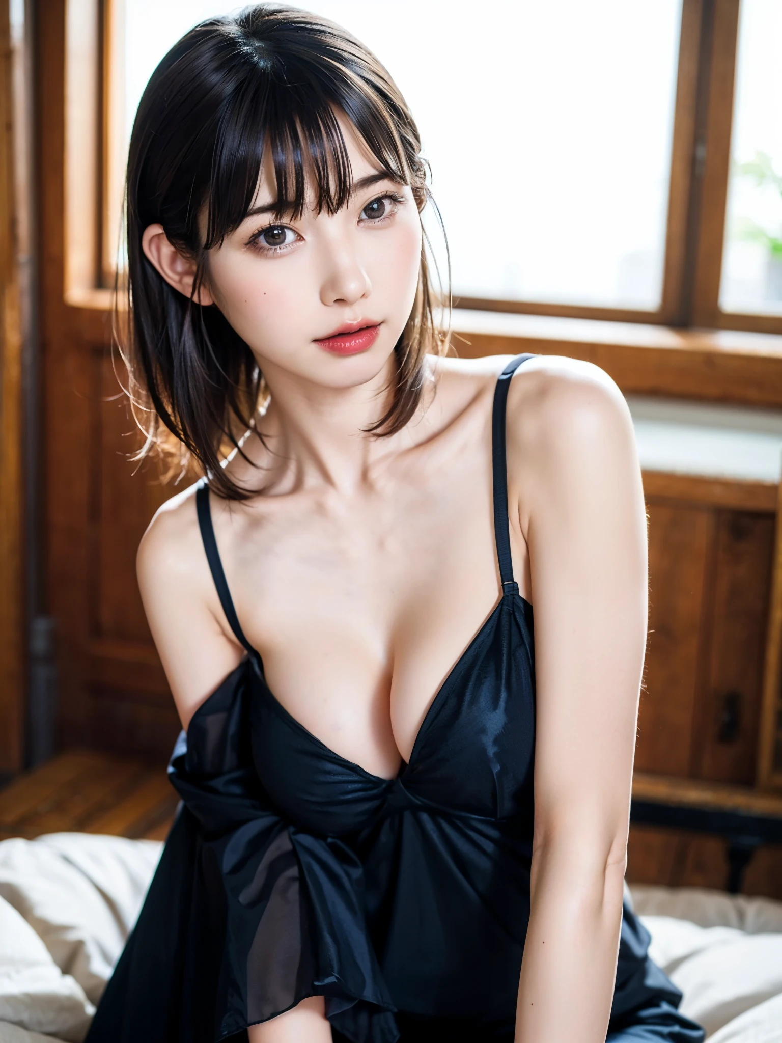 (table top, highest quality、high detail:1.4、very attractive beauty、Adds intense highlights to the eyes、look closely at the camera:1.4、Beautiful woman full of charm、ideal body proportions、perfect anatomy、brunette short bob hair、shiny hair、bangs:2、光沢のあるbangs:2、lip gloss),1 girl, Report, light brown shiny hair, scarf,realistic, looking at the viewer、Please tilt your head slightly, bright colored crystal light blue eyes, short and shiny hair、 chest中央に穴の開いた白いタートルネックの衣装,chestの真ん中に丸い穴のあるセクシーな白いタートルネック ニット セーター、 lips, lip gloss, Upper body、Big eyes、eyelash、face is a little red、embarrassing)、((italian road in winter))、((short hair with Big eyess、Give your students very powerful highlights、{Huge|big|Hugeな|mega} chest:2、very bigger chest:2、look at the audience、very beautiful beauty、show me your ears、long neck、smile a little、beautiful teeth、open your mouth and smile、heart shaped eyes))、28 years old、very cute super model、portrait:2、close your face:2