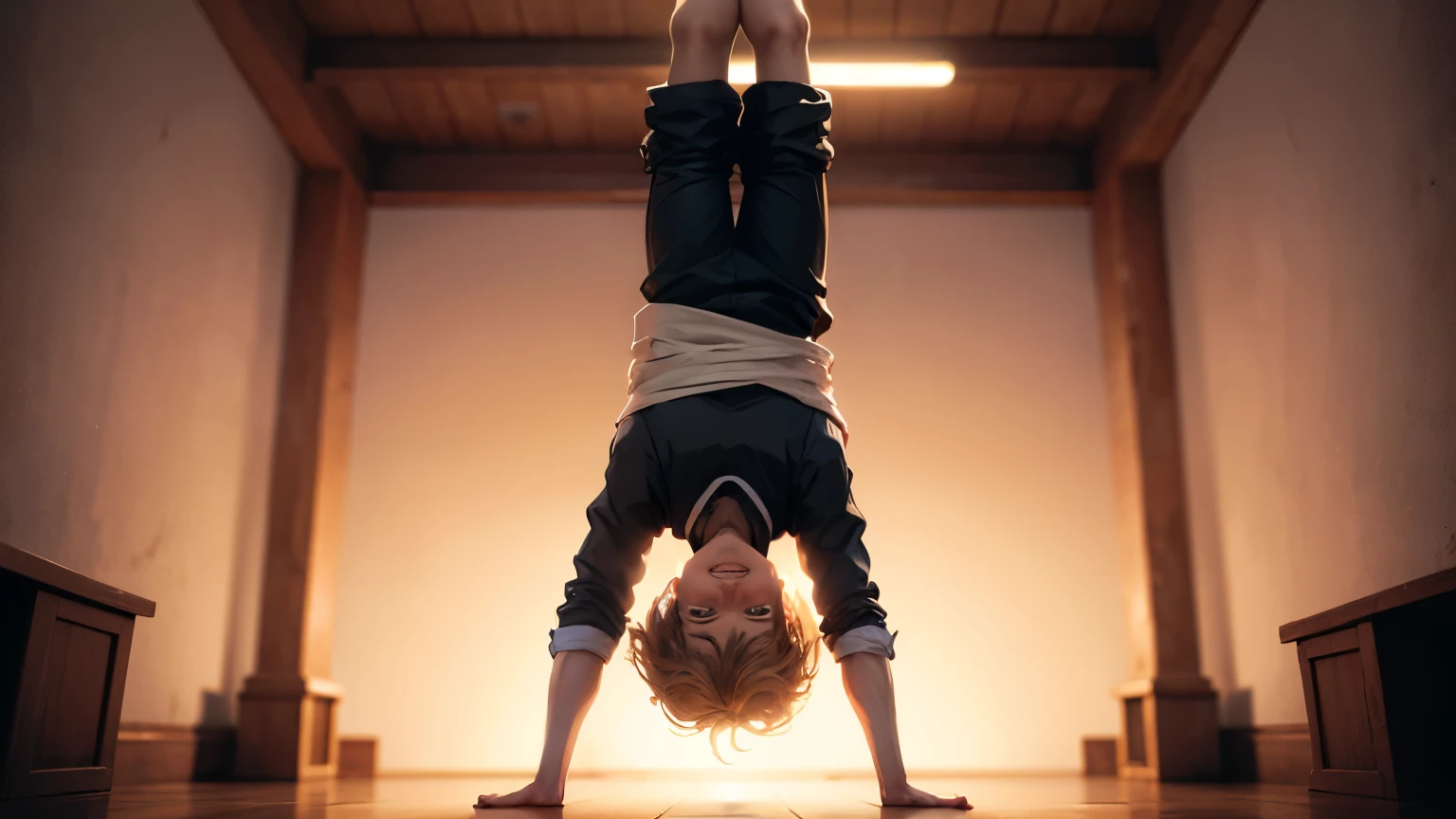 Jesus Christ, male, philosopher, full body, smile, downward view, no background, holy works