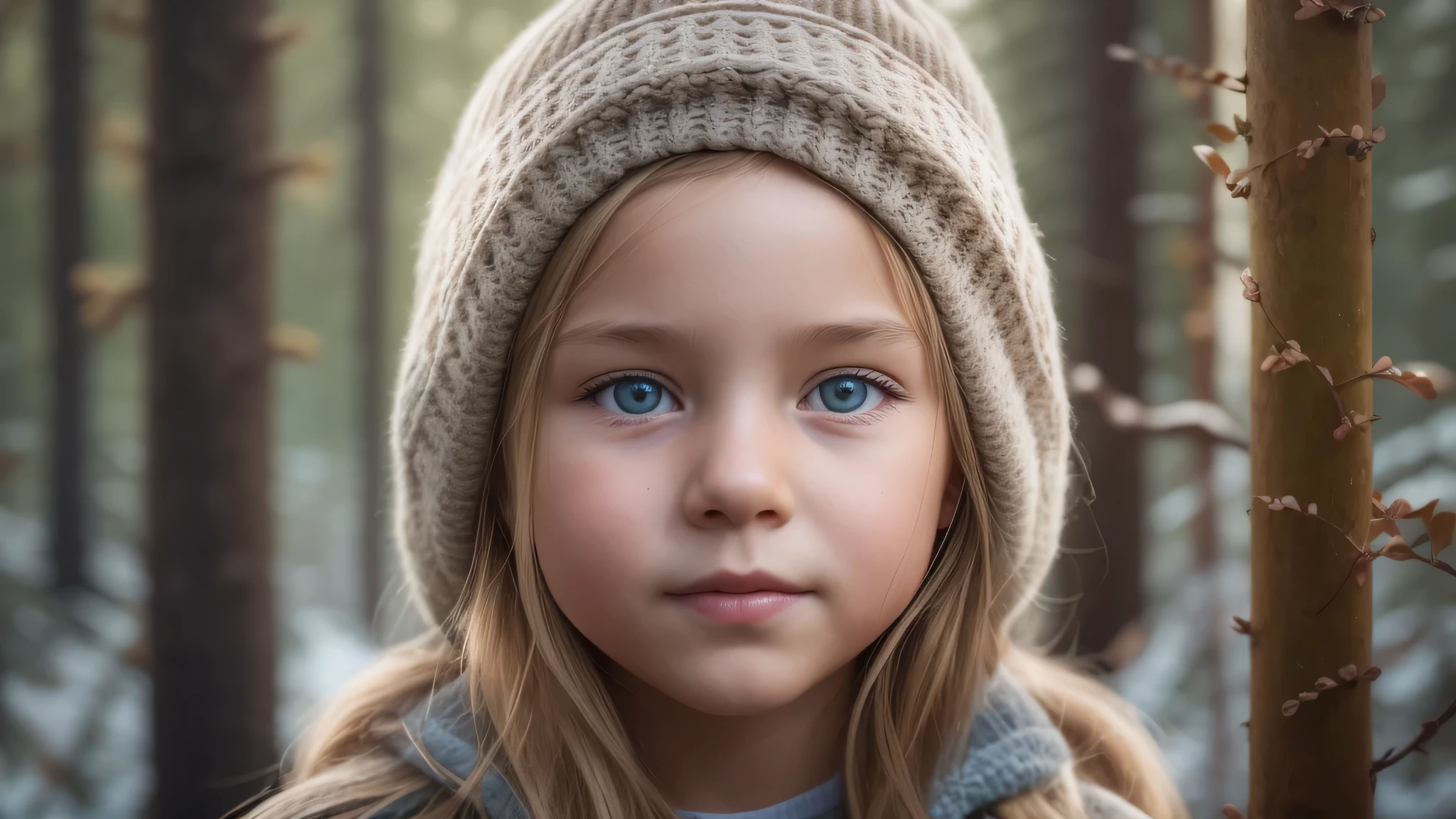 "Generate a hyper-realistic image of a -yeld gifrom finland with authentic finnish features, set against a realistic forest background, showcasing the best quality and intricate details."