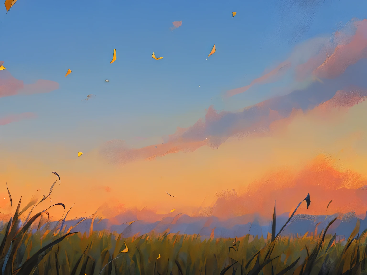 It was as if a piece of grass swaying in the wind,I saw tranquility fluctuating in the distance