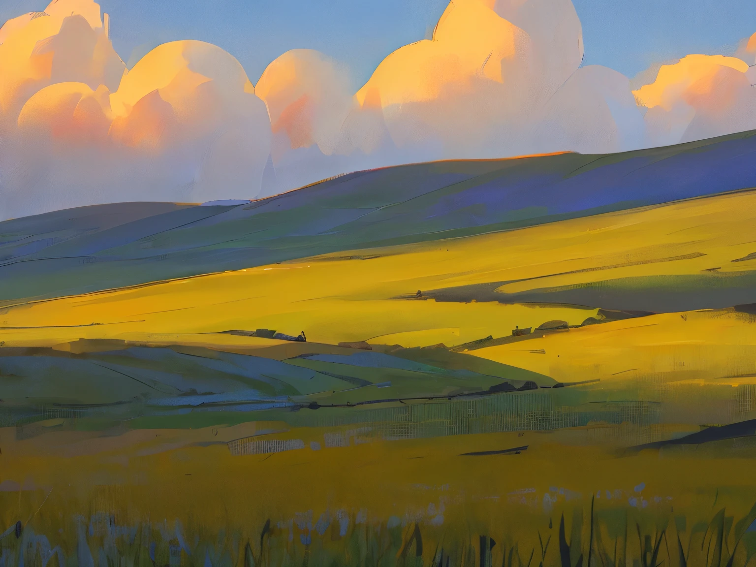 It was as if a piece of grass swaying in the wind，I saw tranquility fluctuating in the distance