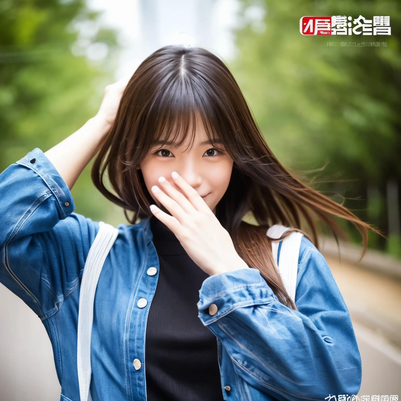 real、cover your mouth with your hand、realなアジア女性、Neat and clean clothes