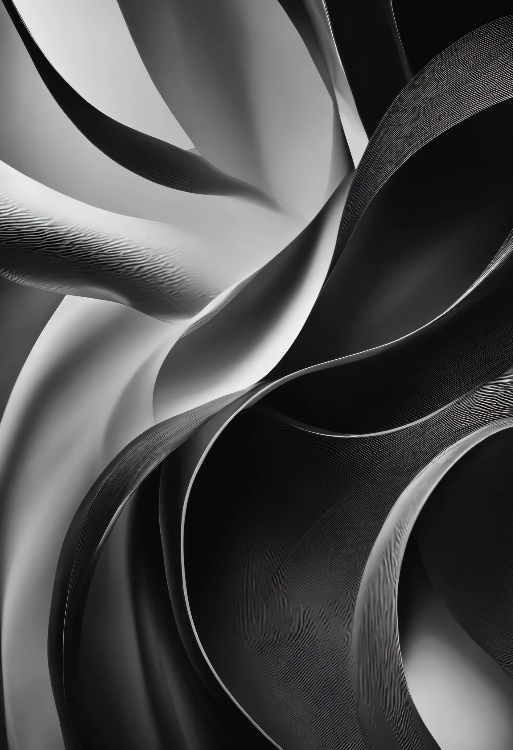 Timeless elegance: An abstract black and white composition that evokes a sense of refinement and simplicity, transmitindo uma beleza intemporal