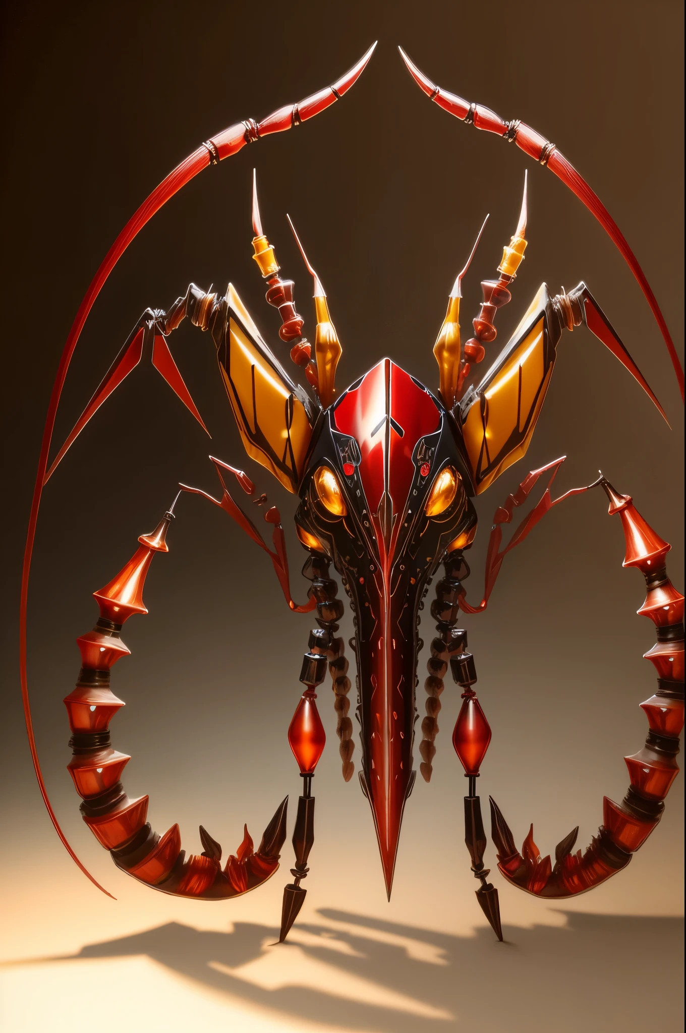 Fenton art blown glass biomechanical scorpion