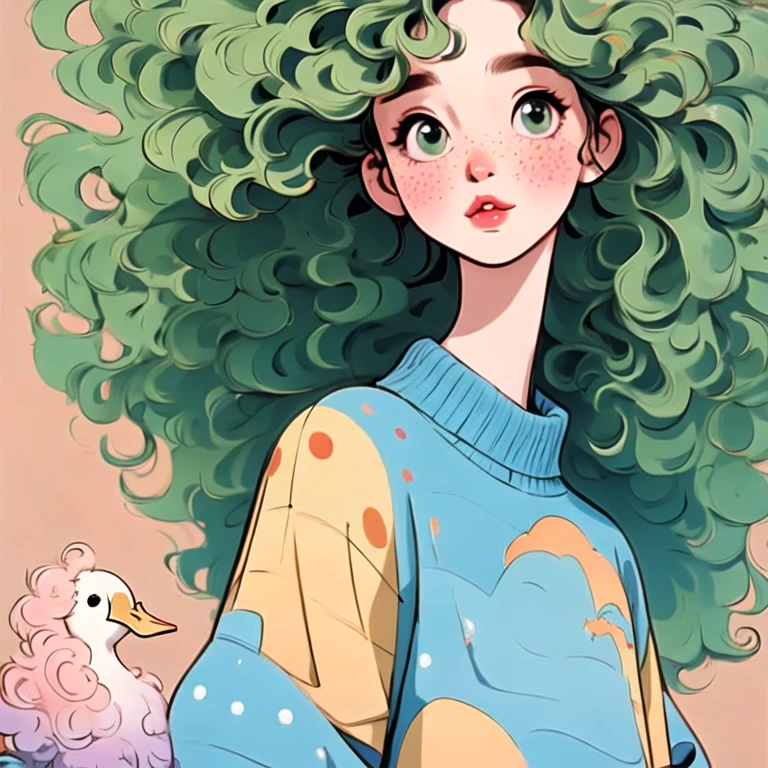 人像手绘插画风格 001