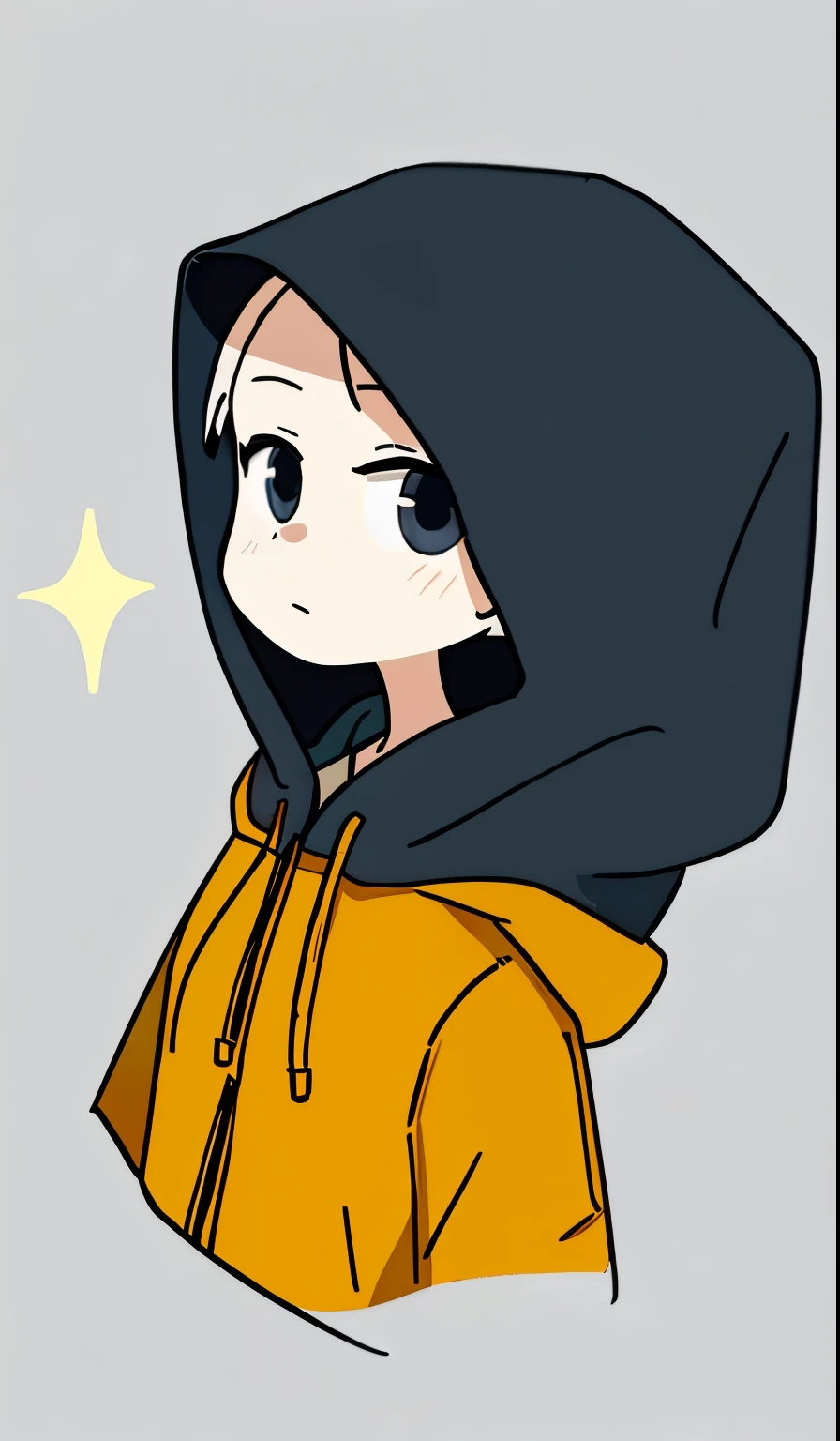 There is a woman with a skull face, she is mysterious and wears a hood 