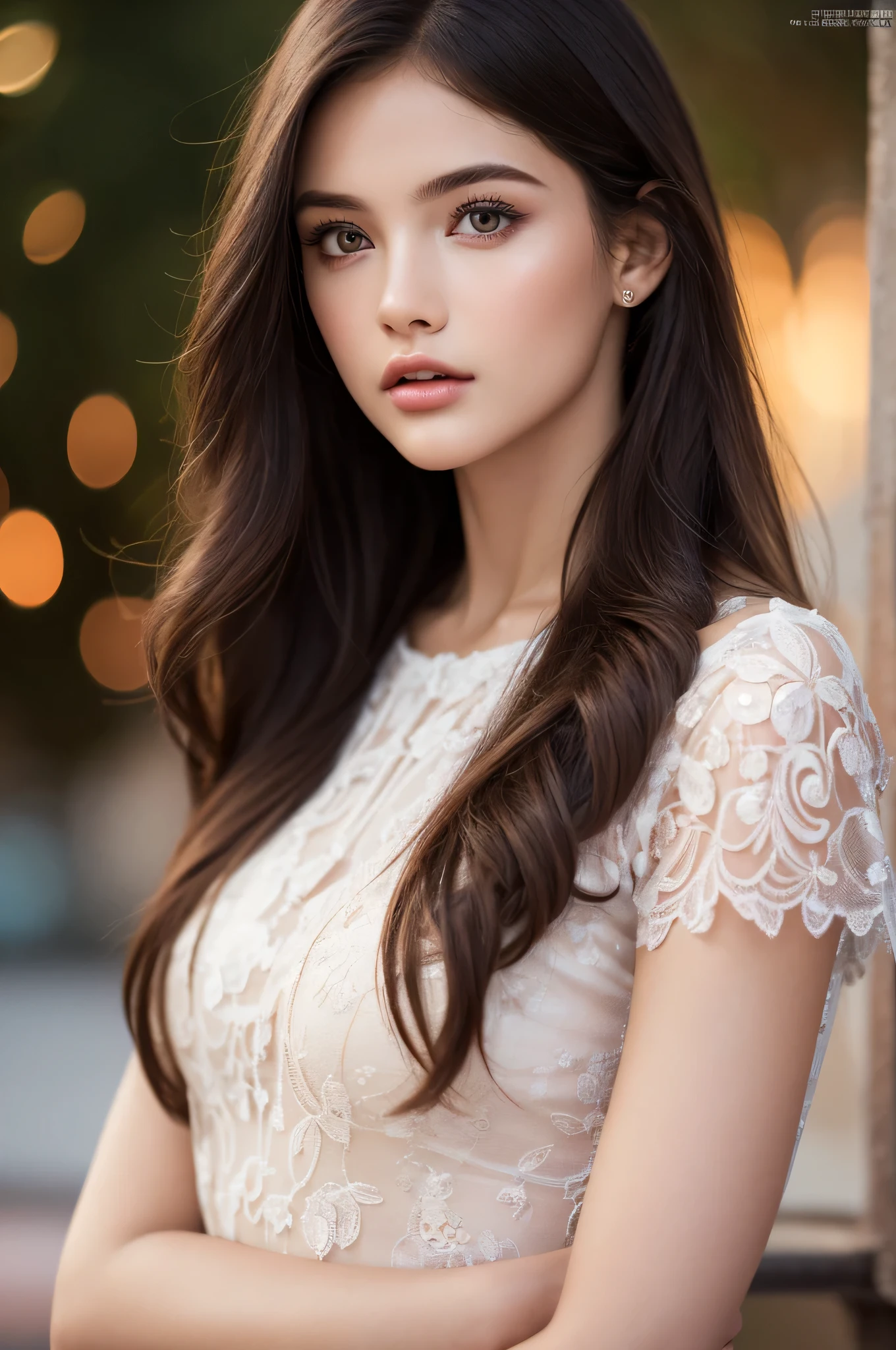 (best quality), (ultra-detailed), (llustration), (detailed light), (an extremely delicate and beautiful), 1young girl, long hair, brown hair, brown eyes, model, (women fashion magazine coverr:1.5), best quality, extremely detailed CG unified 8k wallpaper, High-definition raw color photos, professional photograpy, (((Bokeh))), depth of fields,