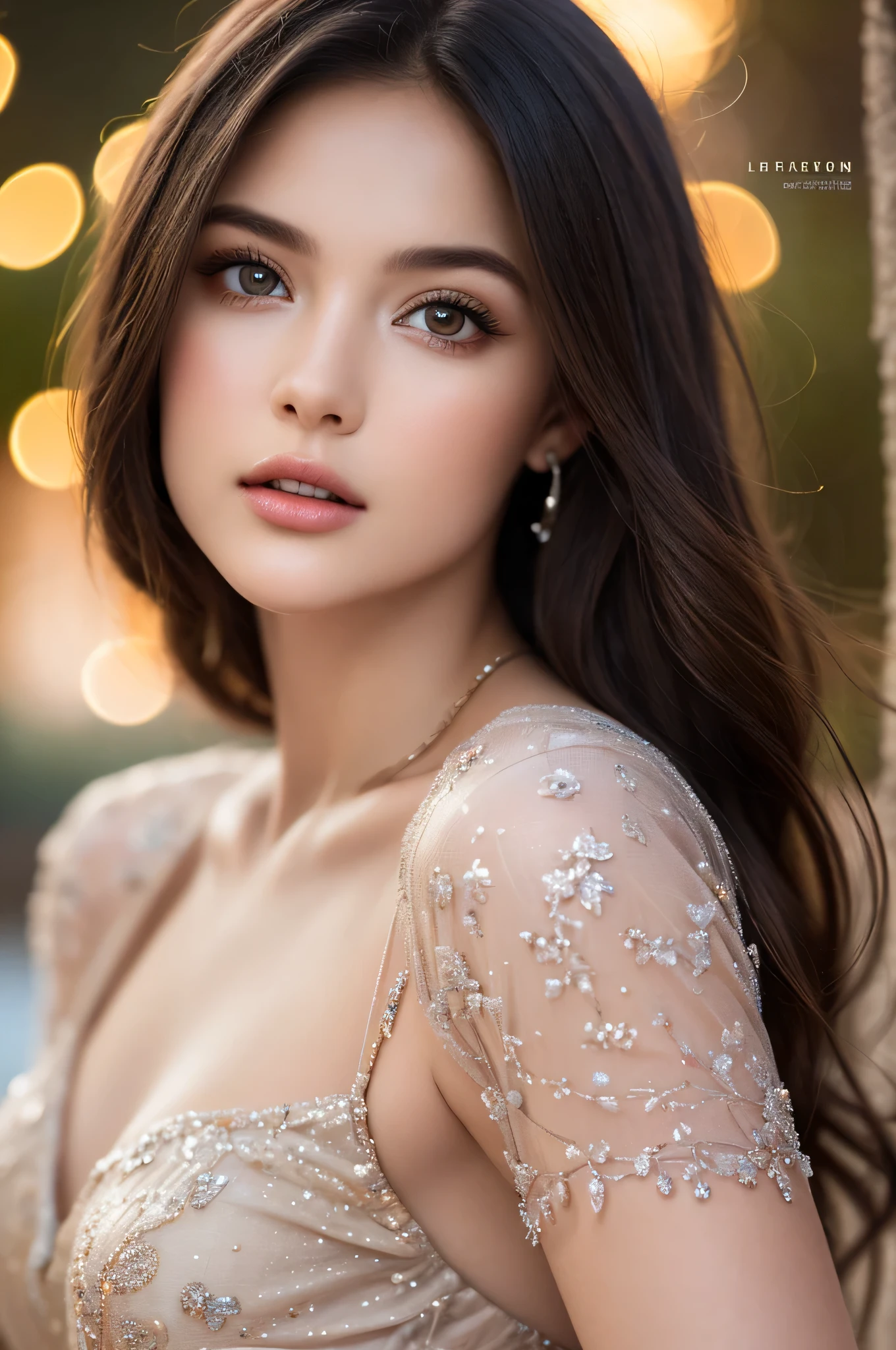 (best quality), (ultra-detailed), (llustration), (detailed light), (an extremely delicate and beautiful), 1young girl, long hair, brown hair, brown eyes, model, (women fashion magazine coverr:1.5), best quality, extremely detailed CG unified 8k wallpaper, High-definition raw color photos, professional photograpy, (((Bokeh))), depth of fields,