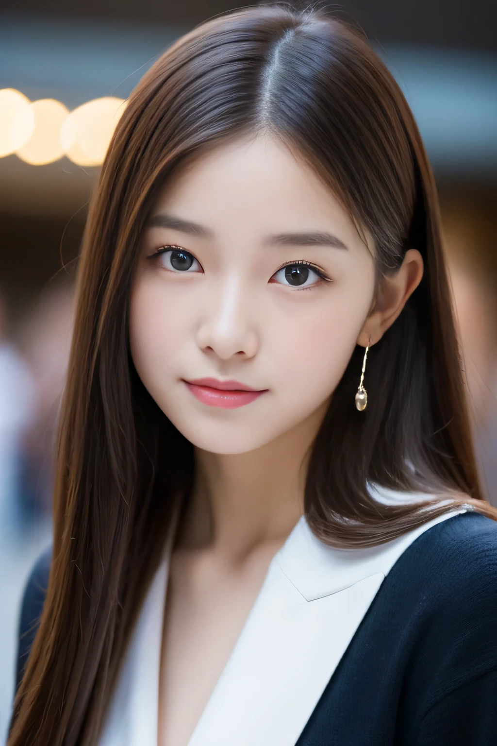 (((32K,very high resolution, high detail, Highly accurate,masterpiece girl 1：1.5))),RAW photo & realistic atmosphere,beautiful dark blue eyes,detailed mouth,glossy lips,thin eyebrows,Soft white skin that shines in every detail,,fine eyes、Her deep blue eyes are so beautiful,detailed lips、very beautiful face,very well-shaped face、lifelike face,glossy beautiful lips,beautiful eyebrows,infinite reality,best design,（Insanely cute Japan 16-year-old high school girl,,Beautifully shaped breasts,She&#39;s a very cute girl,,healthy body,outstanding style：1.5）,best natural makeup,Japanese ID,korean idol,Young sensual idol,Moist eyes,Dark Beautiful Deep Eyes,beautiful butt,美しいfeet,,camel&#39;feet,：1.3),ultra high resolution、,natural and realistic face,Backlight,Her pure eyes are too cute,(((photorealism,Take a full body photo))),,reality live action,（Fashionable earrings,,necklace,bracelet,gyuru,shiny nail art,2022 Women's Teens Winter Casual Fashion,Down jacket,black pants,white shoes,Calm and fashionable girl,light brown hair,Braided ear hair,alone,smile a little,Full body Esbian,Show full-body fashion,leaning forward,bend over, Only beauty young cute 15 year old girl,Very cute 15 year old girl：1.7）,Night in Shibuya