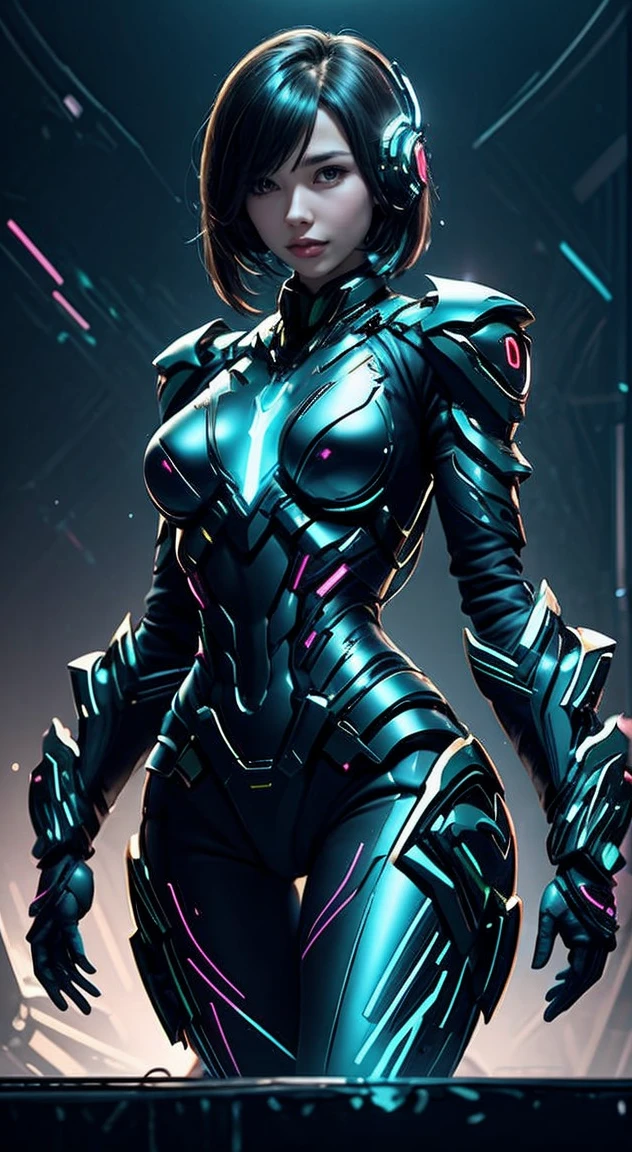 distant universe、A female android with wings.、eyes shine、giant mother computer、face shape machine、張り巡らされたwiring、Glowing Machine Eyes、explosion、spark、wiring