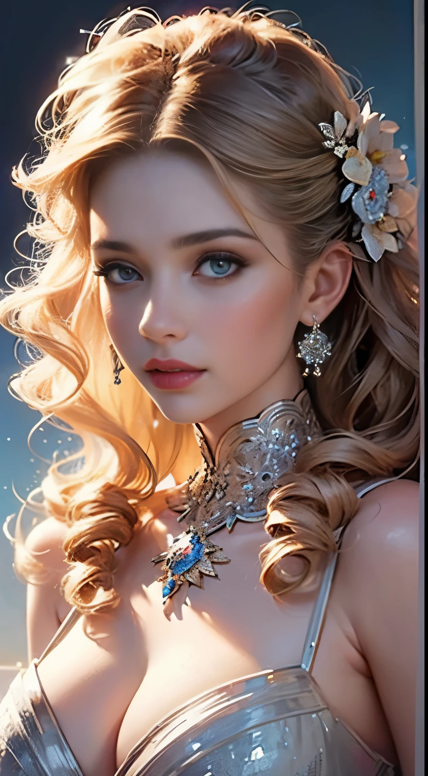Best Quality, studio lightning, mermaids ((reads the letter)), Sea, Stone tablets, elves, Mussel pearls in hand, Crabs, seahorses, Minnow, gold coins, Expensive jewelry, lace, Velvet