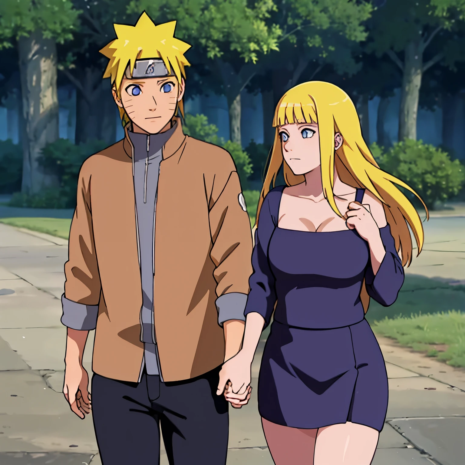 Naruto e Hinata sentam-se frente a frente, discutindo seu futuro juntos. Hinata, with his serene expression, e Naruto, with his clear determination, share their concerns and hopes for the path they want to take as a couple. In the middle of the conversation, seus olhares se encontram, transmitindo uma mistura de amor, understanding and commitment. Juntos, they face the challenges of the future with courage and confidence, further strengthening your bond and commitment to each other.