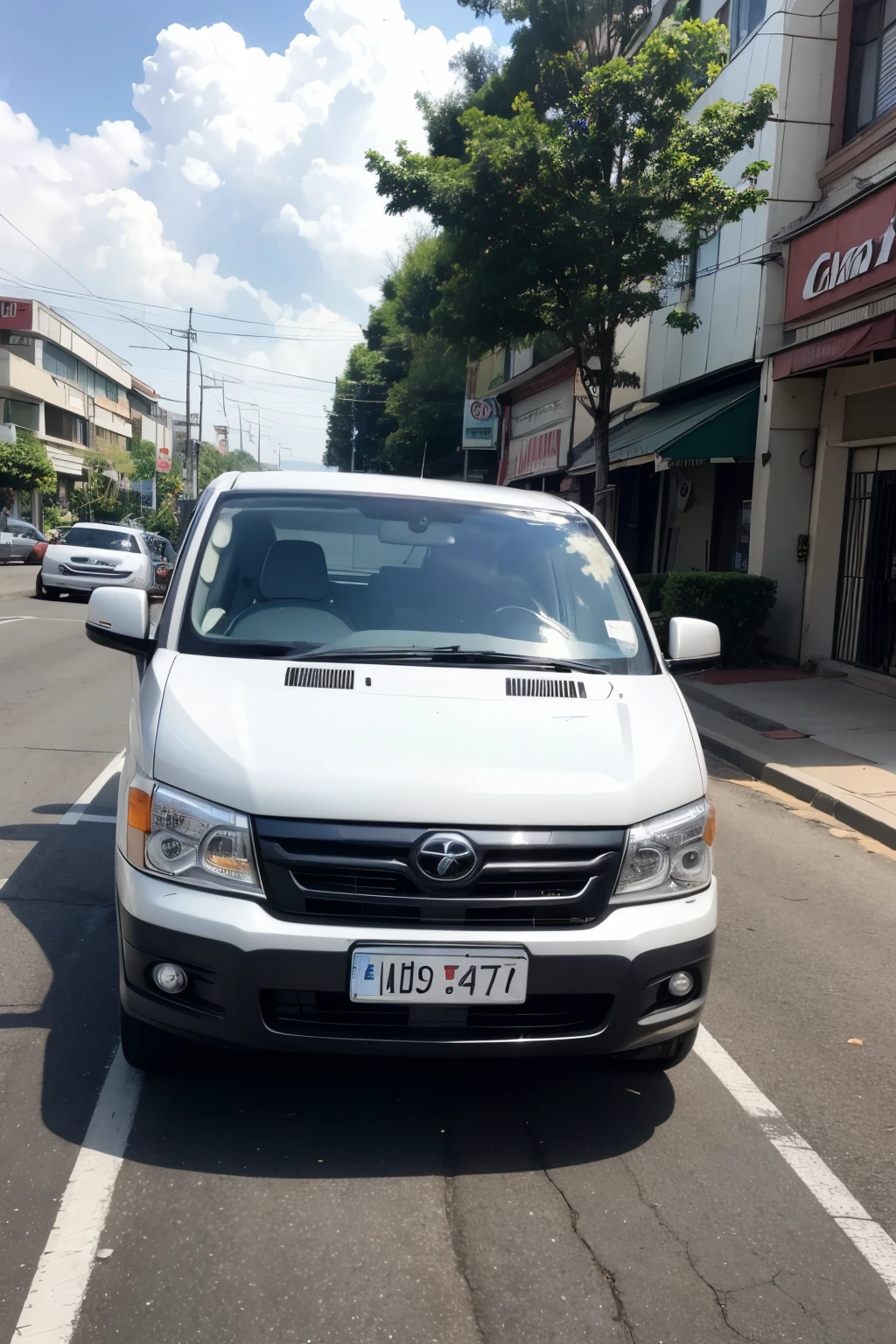 sebuah pickup medium long car toyota hiace tahun tujuh puluh delapan melintas jalanan di pasar induk kramat jati Jakarta Indonesia. warna unit kuning hijau. nampak ada pria muda di dalam kanan sebagai supir. plat nomor warna kuning yakni B 2306 DX. menggunakan bak asli oleh pickup