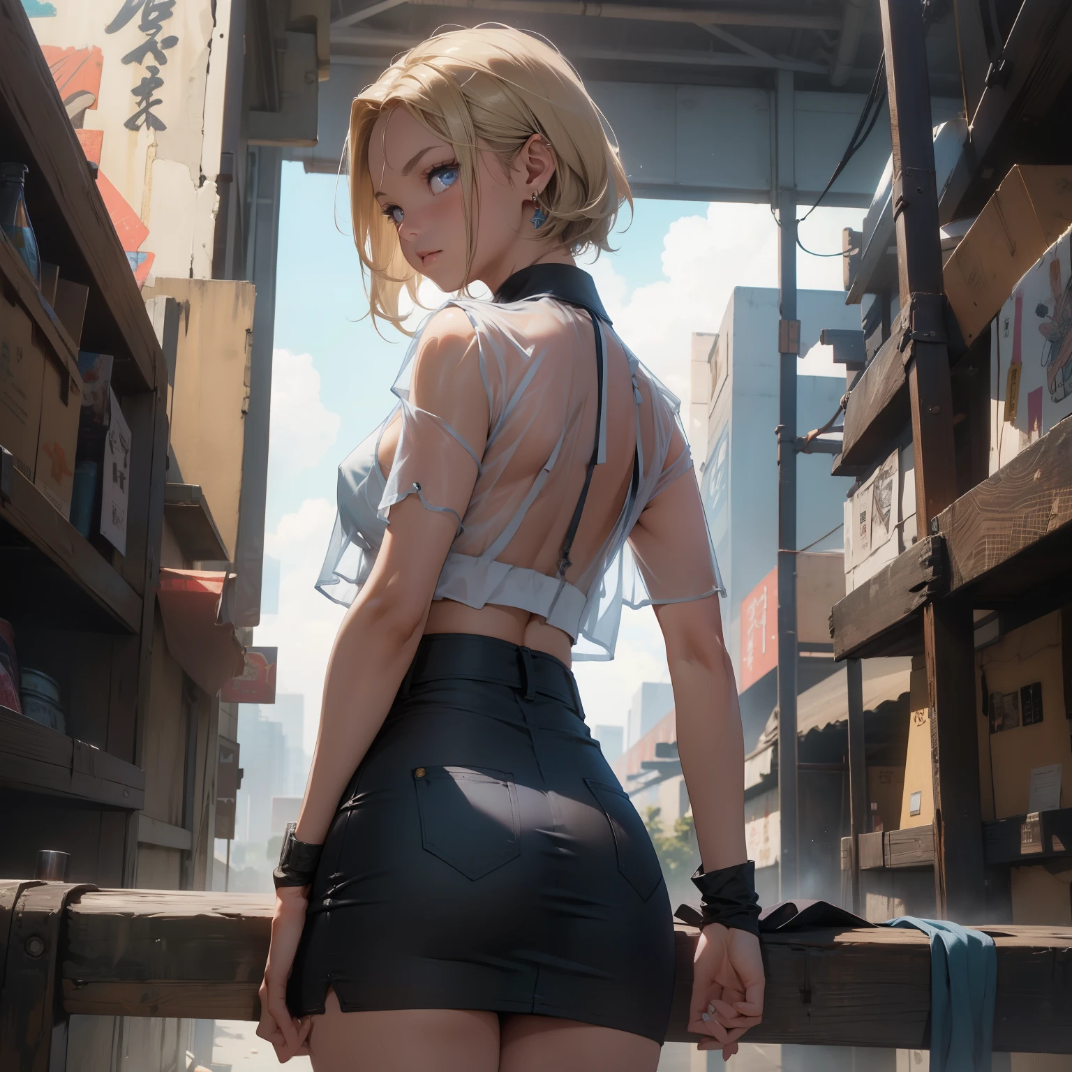 Change the top to a more transparent white with more three-dimensional buttocks --auto --s2