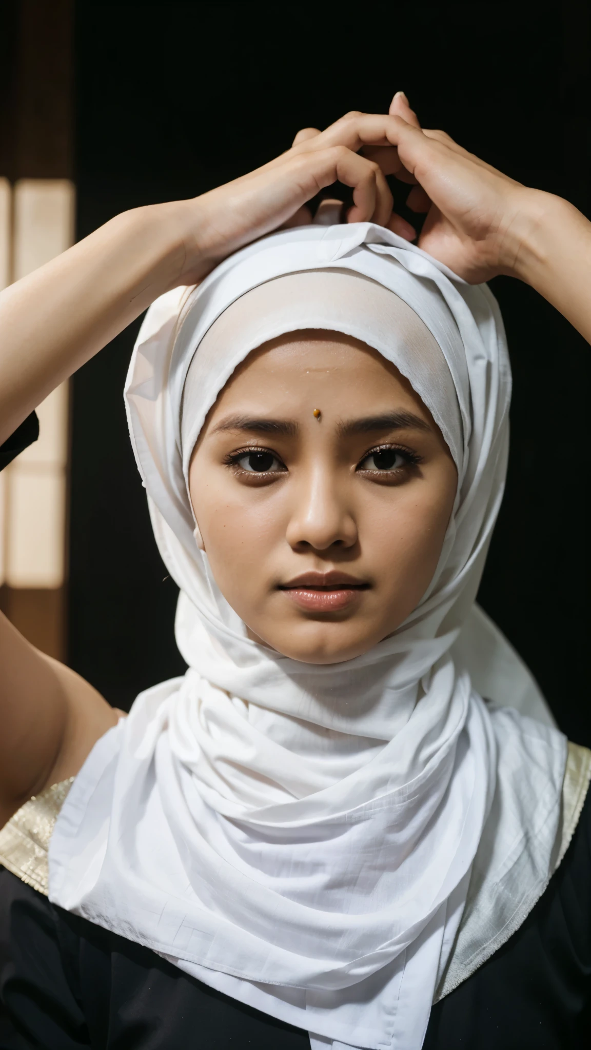 Seorang pria muslim sedang hutbah