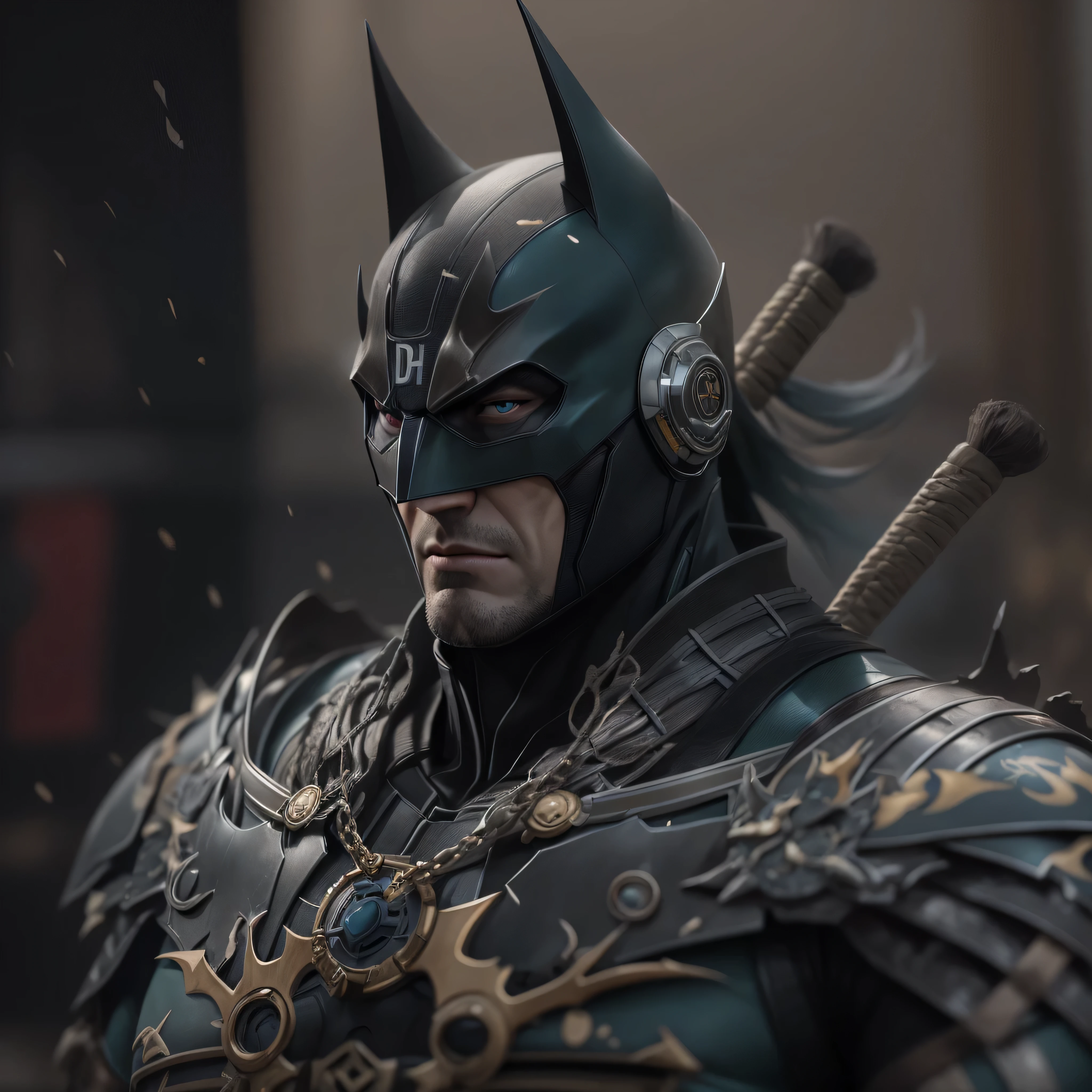 DC comic's, Samurai Batman, photo-realistic, octane render, unreal engine, ultra-realistic
