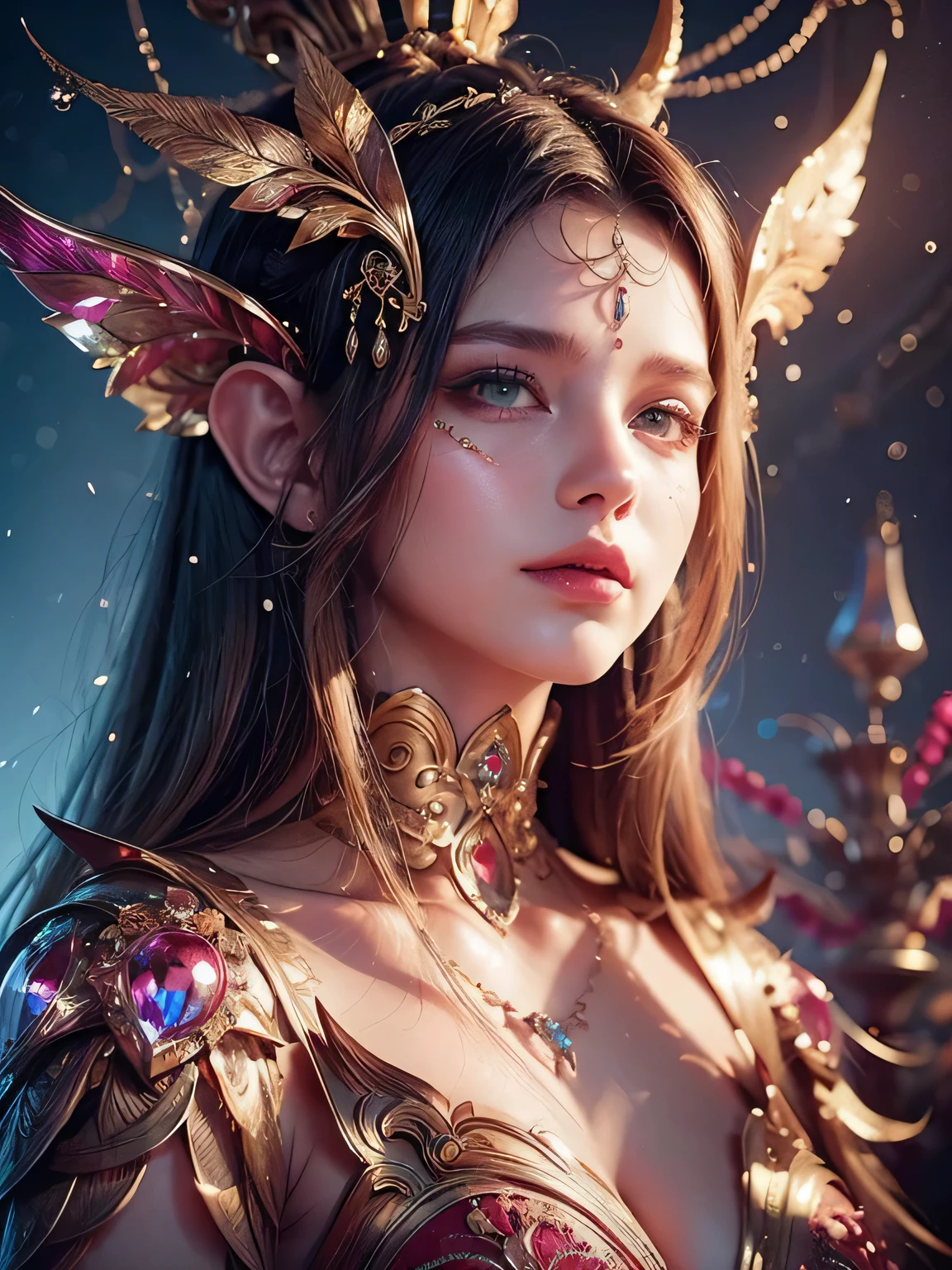 (Best quality, 4k, High-resolution, Masterpiece:1.2), Ultra-detailed, Realistic, Radiant lighting, Epoch Elves, Portraits, Fantastical colors, Fine art, Ethereal beings, Dreamlike, Whimsical creatures, Detailed facial features, Glowing eyes, Elven beauties, Ethereal glow, Mythical creatures, Harmonious composition, Dazzling colors, Stunning visual effects, Otherworldly appearance, Mesmerizing artistry,