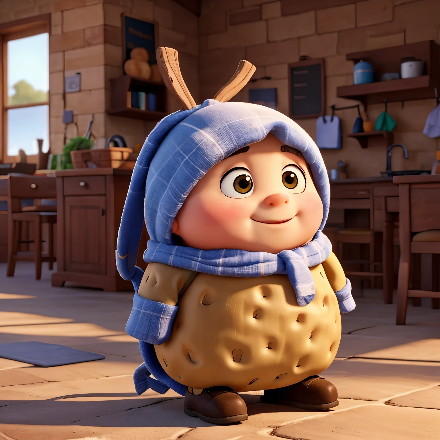 A potato as a backpack