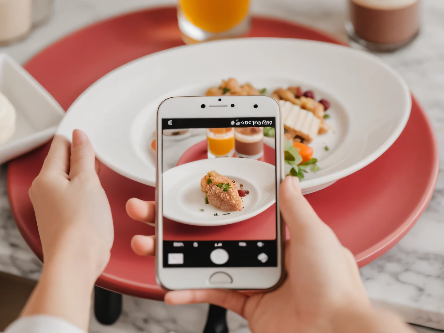Quelqu'un'un prend une photo d'une assiette de nourriture avec un téléphone portable, Photo de nourrituregraphy, Photo de nourriture, foodphoto, Photo de nourrituregraphie de haute qualité, styliste culinaire, blog culinaire