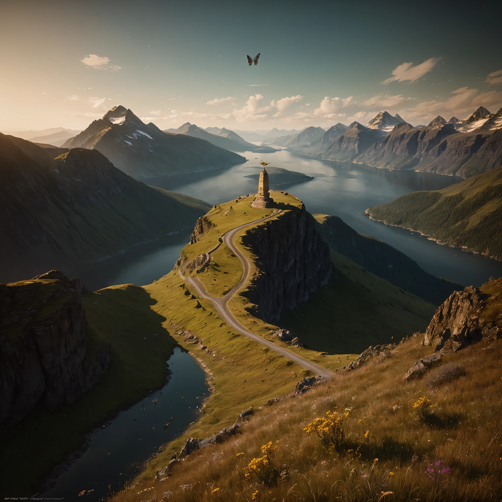 butterfly art by Max Rive and Ryan Dyar, octane render, Unreal engine 5, kodak style