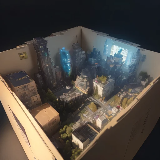 Lunar soil小写实模型, (bifurcation, original photo, best quality, masterpiece:1.4),Steampunk Cyberpunk 1820 City,(CyberpunkLunar soil light:1.3), Lunar soil (related to land),(in a small nature box:1.3),Isometric, small nature, landscape on foundation,landscape,