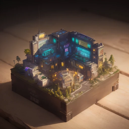 Lunar soil小写实模型, (bifurcation, original photo, best quality, masterpiece:1.4),Steampunk Cyberpunk 1820 City,(CyberpunkLunar soil light:1.3), Lunar soil (related to land),(in a small nature box:1.3),Isometric, small nature, landscape on foundation,landscape,