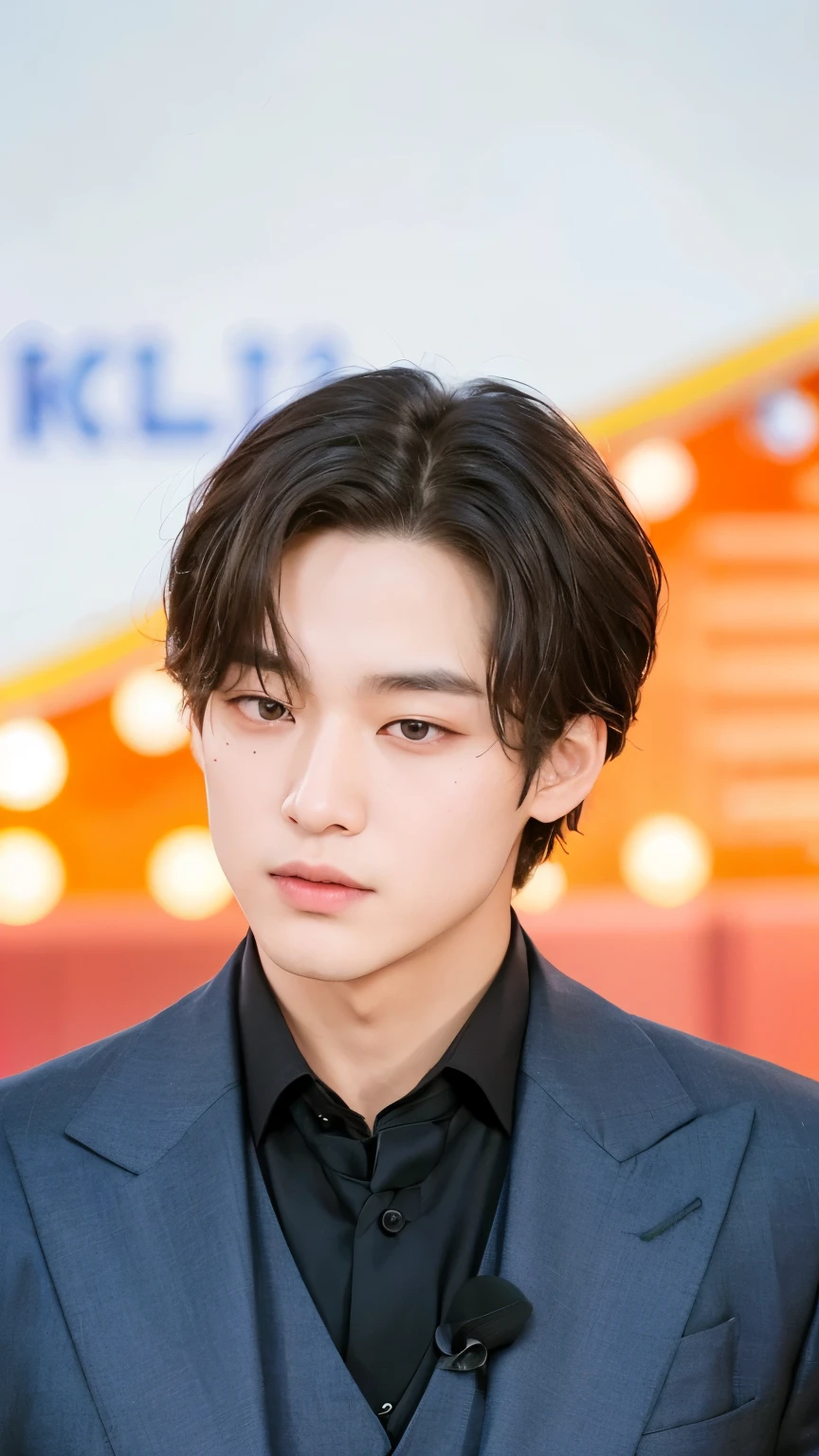 arafed asian man wearing suit and tie standing in front of a sign, Kim Taehyung, Kim Taehyung, Taehyung, Kim Taehyung, Kim Taehyung, Kim Taehyung, Taehyung, Taehyung, young pale angel, con el mismo peinado, taken in the early 2020s, pale korean adorable face, Taehyung Kim.