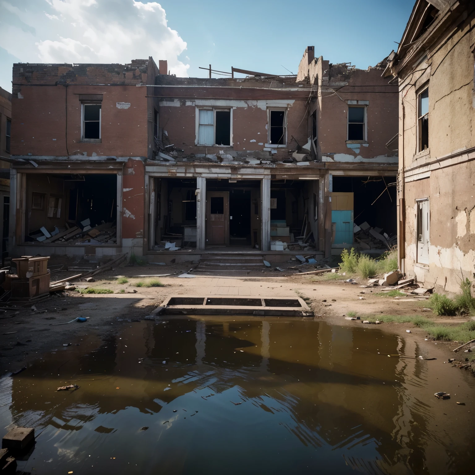 An abandoned mining town stands before you, its desolate streets and dilapidated buildings telling stories of a forgotten past. The scene is rendered in a stunning 3D medium, bringing a lifelike quality to every detail. 

The town is filled with a haunting atmosphere, capturing the essence of its abandonment. The textures of the worn-out buildings and rusty mining equipment are meticulously portrayed, adding depth and authenticity to the scene. 

As you explore the town, you notice the remnants of a once-thriving community. Broken windows, collapsed roofs, and overgrown vegetation are among the many additional details that paint a vivid picture of decay and neglect. 

The image quality is exceptional, boasting the best resolution of 4K or even 8K. With an emphasis on ultra-detailed visuals, the level of realism is unparalleled. The lighting is carefully crafted, casting shadows that enhance the depth of the scene, while professional-grade studio lighting techniques are applied to capture the perfect ambiance. 

The artist has chosen a photorealistic style, creating a compelling visual experience. The colors are rich and vibrant, showcasing the natural hues of the environment and adding to the overall sense of realism. 

In this abandoned mining town, the story comes to life. The prompt sets the stage for a stunning image that transports you to a world frozen in time. Through the expert artistry of stable diffusion, the final masterpiece will capture the essence of this forgotten place and leave a lasting impression on all who behold it.