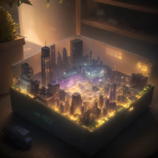 Lunar soil小写实模型, (bifurcation, original photo, best quality, masterpiece:1.4),Steampunk Cyberpunk 1820 City,(CyberpunkLunar soil light:1.3), Lunar soil (related to land),(in a small nature box:1.3),Isometric, small nature, landscape on foundation,landscape,