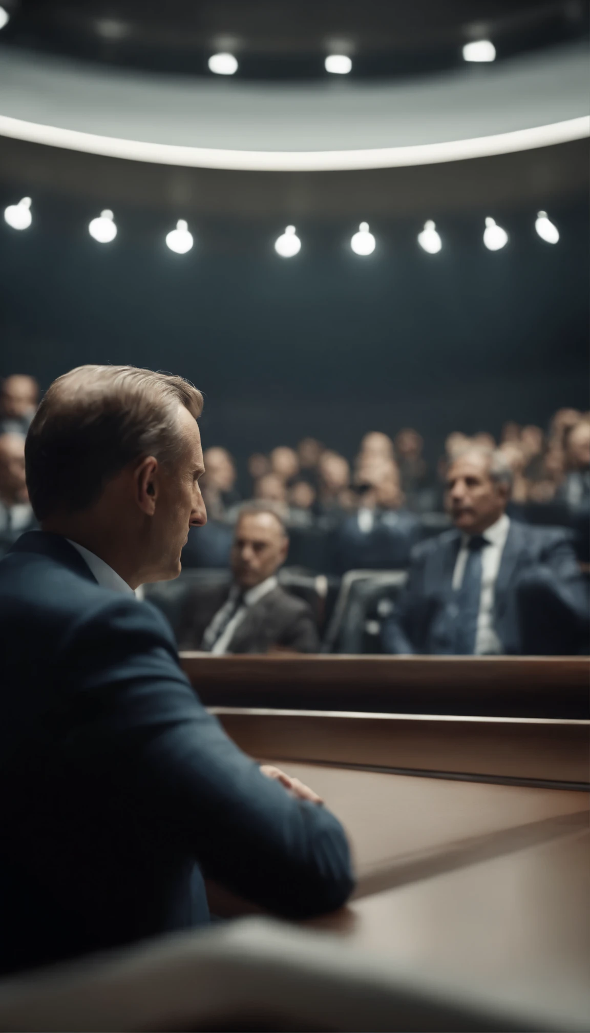 "AI, create a realistic photo of UEFA President Aleksander Čeferin. The image should depict Čeferin in a professional setting, such as a conference or meeting, exuding confidence and leadership. Capture his authoritative presence, with a focus on his demeanor and engagement, conveying his role as the head of UEFA. Emphasize the professional and dignified nature of the portrayal, highlighting Čeferin's position and influence within the organization."