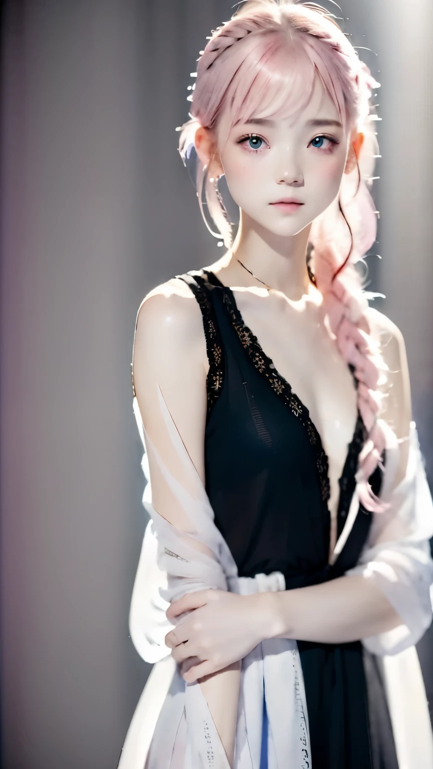 Highest quality、Surreal、Perfect Anatomy、Wet and shiny white skin、Sweat dripping all over the body、Small face、Ahegao、Model body type、Golden and pink hair、Black micro bikini、blush、Collars and Leads、Heart shaped decoration、Dripping blood、001