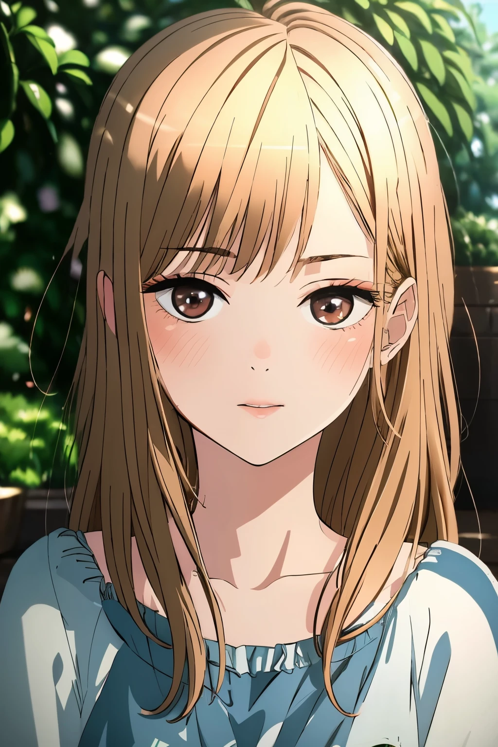 (best quality,4k,8k,highres,masterpiece:1.2),ultra-detailed,(realistic,photorealistic,photo-realistic:1.37), a girl in a garden, beautiful detailed eyes, beautiful detailed lips, extremely detailed eyes and face,longeyelashes, 1girl, oil painting, vivid colors, natural lighting, flowers, sunshine,colorful scenery, serene atmosphere, peaceful moments, soft brushstrokes, harmonious composition.
