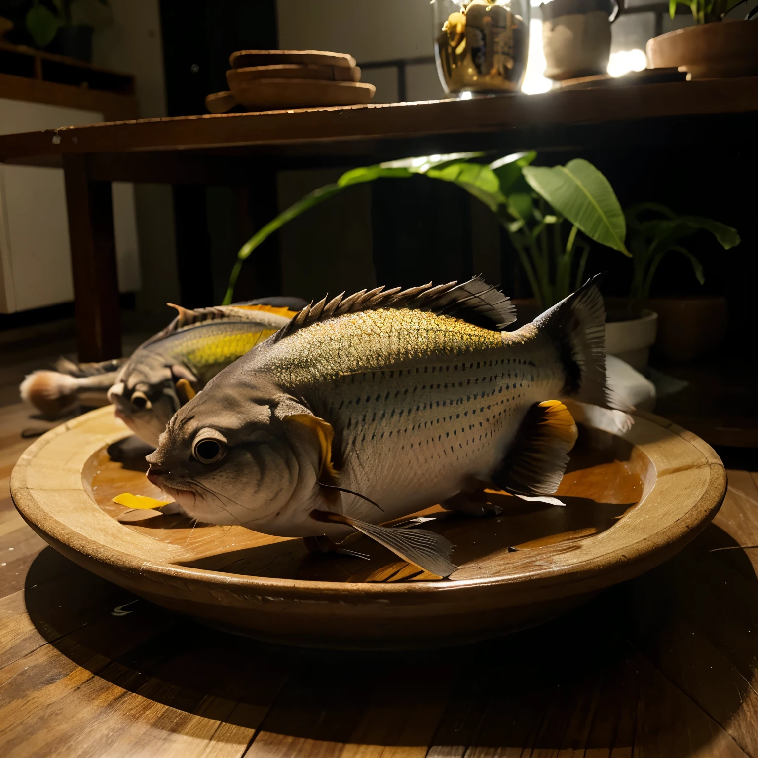 Kucing belanjan ikan
