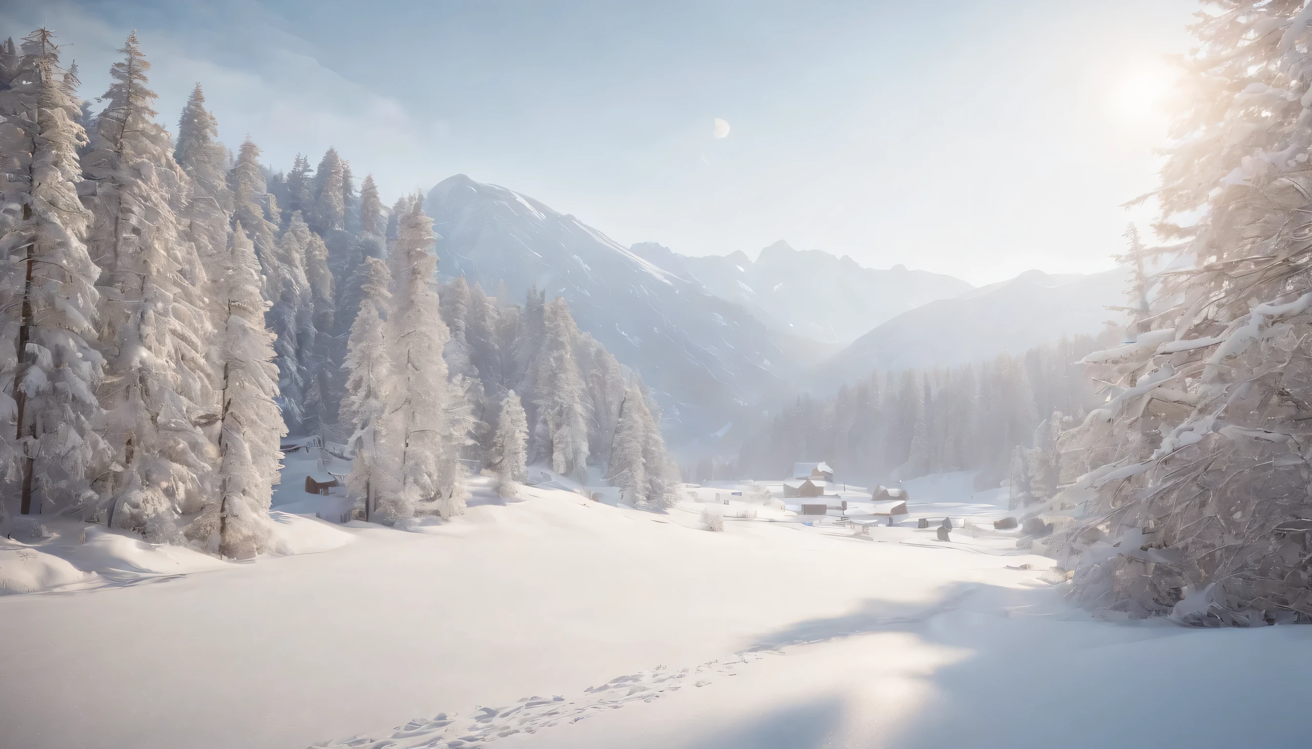 (Highly detailed CG Unity 8K wallpaper、masterpiece、highest quality、Super detailed)、(best lighting、best shadow、very delicate and beautiful)、highest quality、8K、Detailed facial depiction、masterpiece、highest quality、clear image quality、
Makes you feel the calm of winter、Be sure to take photos of shrines and temples in the snow。