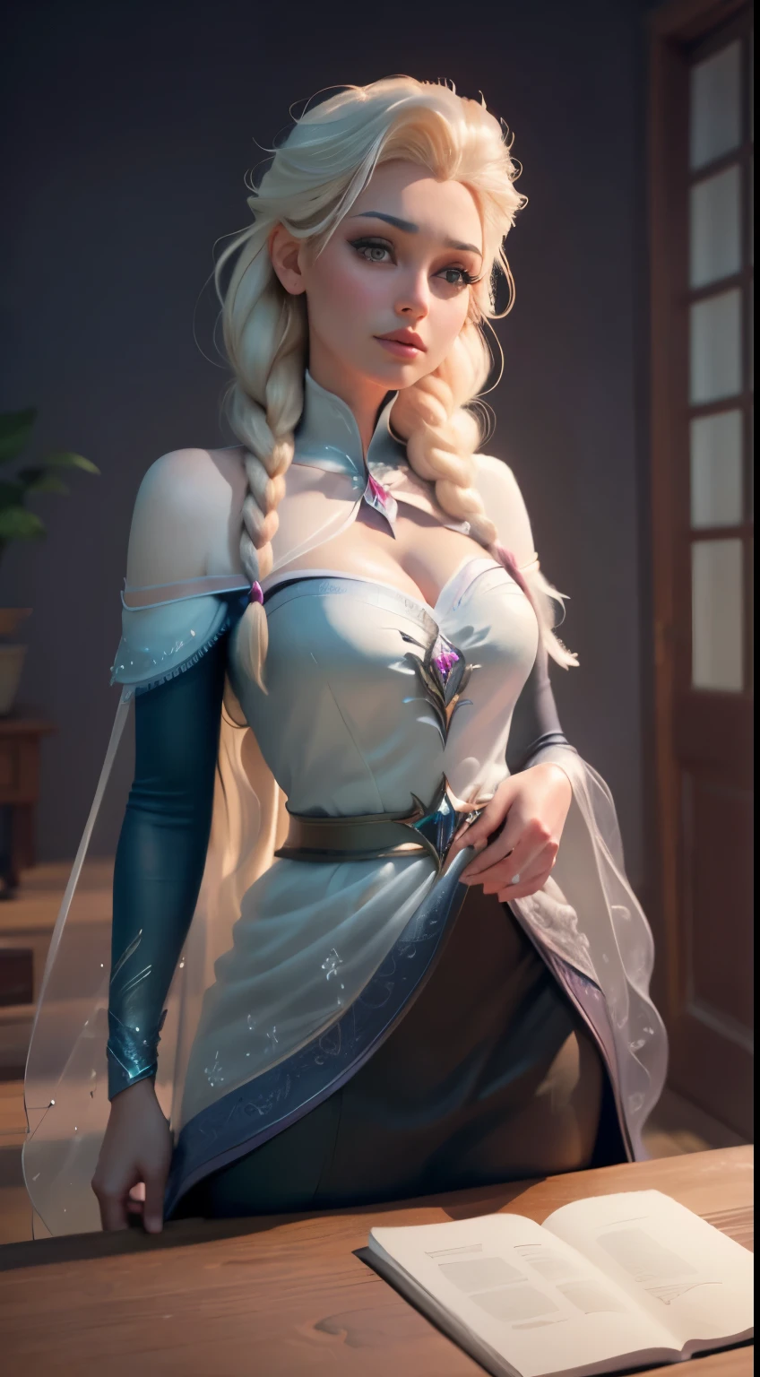 (elsa frozen-rose quartz SU mezclando modelos .) (ultra FUSIÓN) Highly detailed CG unity 8k wallpaper, style shot, complex, high detail, dramatic, highest quality movie still image, very detailed, masterpiece, best quality, character design, Elsa, Elsa from Frozen,Diamante Rosado fusión (( Dark style)), realistic ultra-detailed rendering style, natural light, sharp character design, (hard focus, 8k), (((natural skin texture))), 8k textures, soft cinematic lighting, adobe lightroom, dark room, hdr, Sophisticated, Elegant, Rich Detail, Sharp Focuilm Look) )), Soothing Tones, Detail Frenzy, Intricate Detail, Super Detail, Low Contrast, Soft Film Lighting, Dull Colors, Exposure Blending, HDR, Fade, 35mm, f/1.4, ISO64, f16, 25 sec.