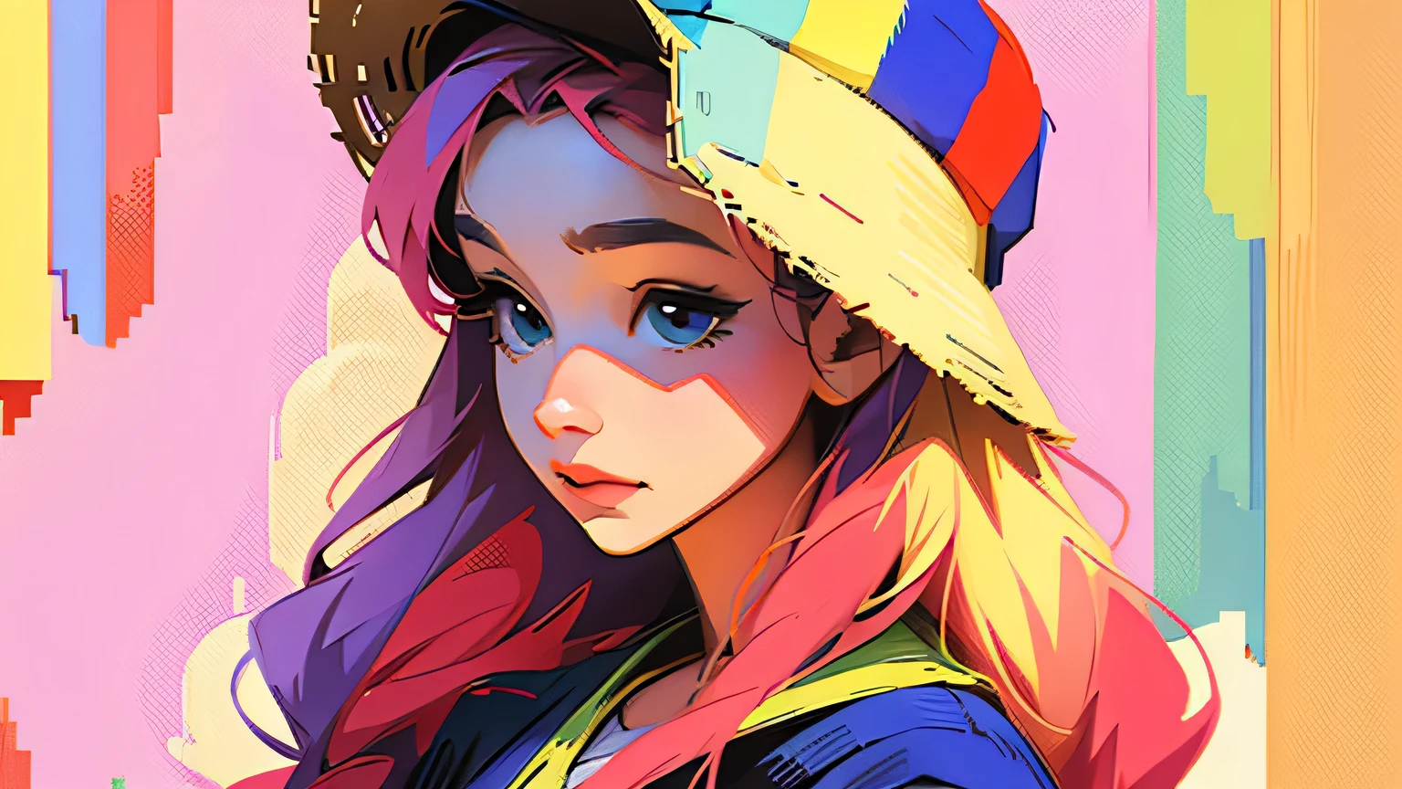 Pixel art、colourfull、Americana、Hats、portraitures 