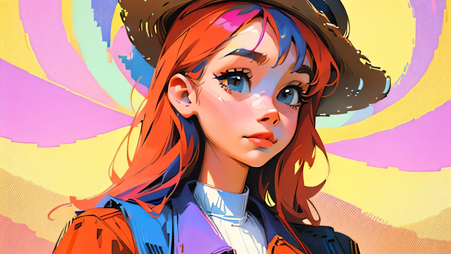 Pixel art、colourfull、Americana、Hats、portraitures
