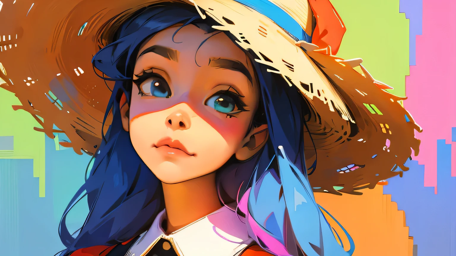 Pixel art、colourfull、Americana、Hats、portraitures