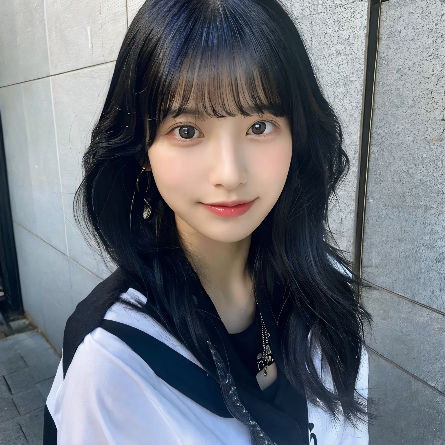 double、black hair