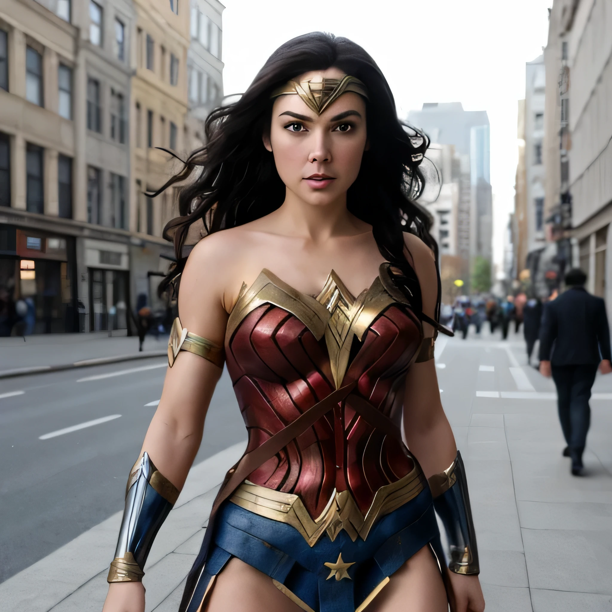 wonder woman on the street, Action-packed