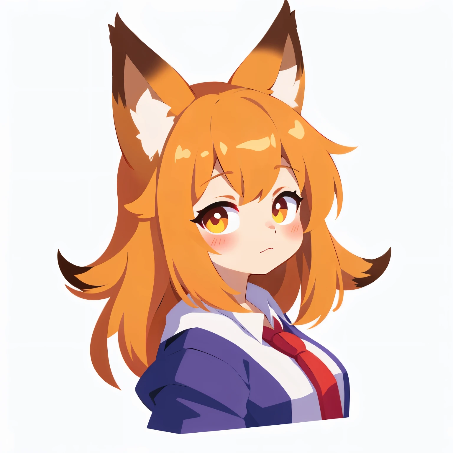 there is a cartoon picture of a girl with a fox head, a beautiful fox lady, girl with fox ears, made with anime painter studio, foxgirl, fox ears illustration, portrait of an anthro fox, portrait of ahri, lineless, soft anime illustration, ahri, anime catgirl, kitsune, painted in anime painter studio, stylized anime, from side